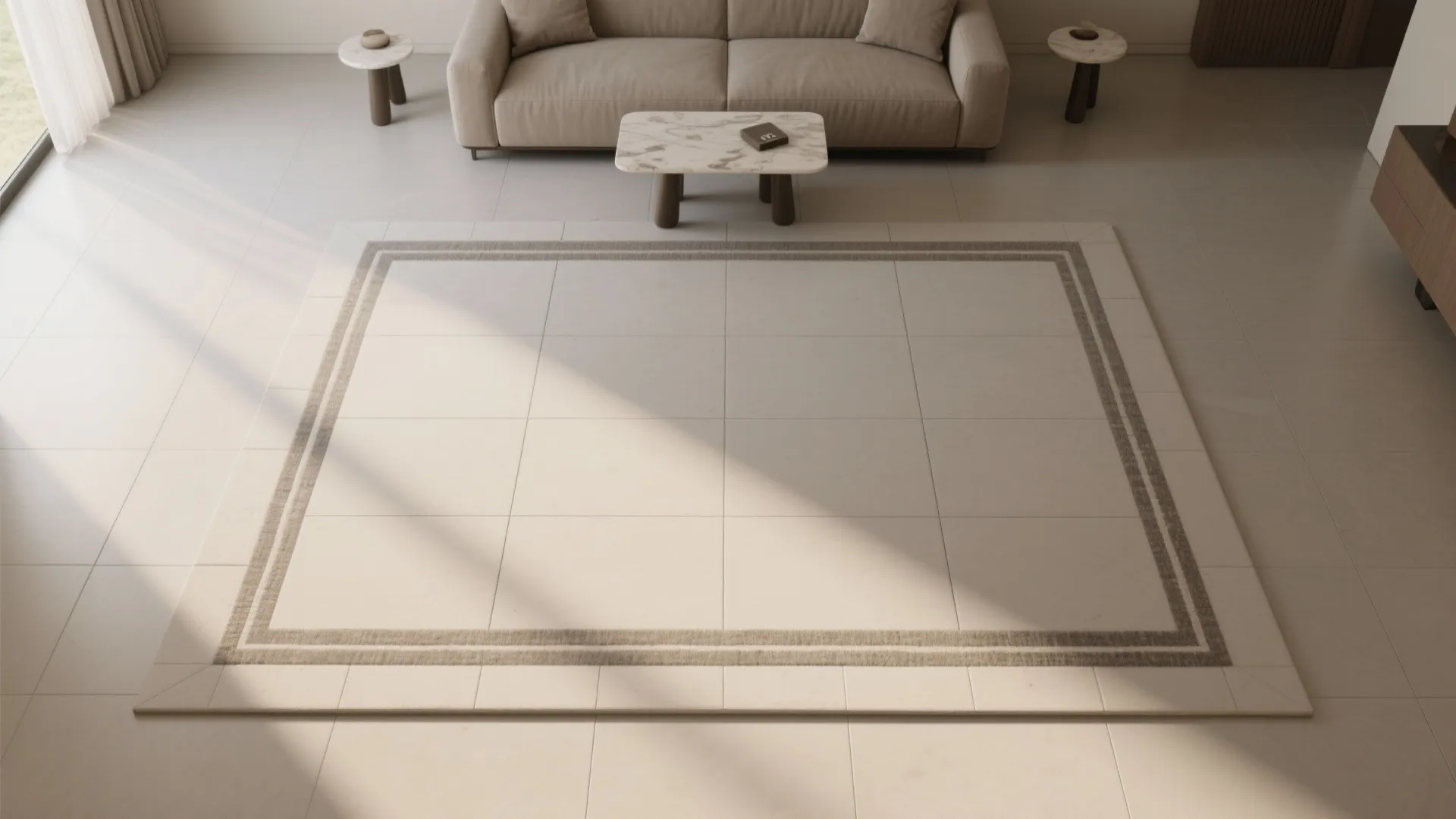 4) Tile “Rug” Borders to Zone Without Bulk