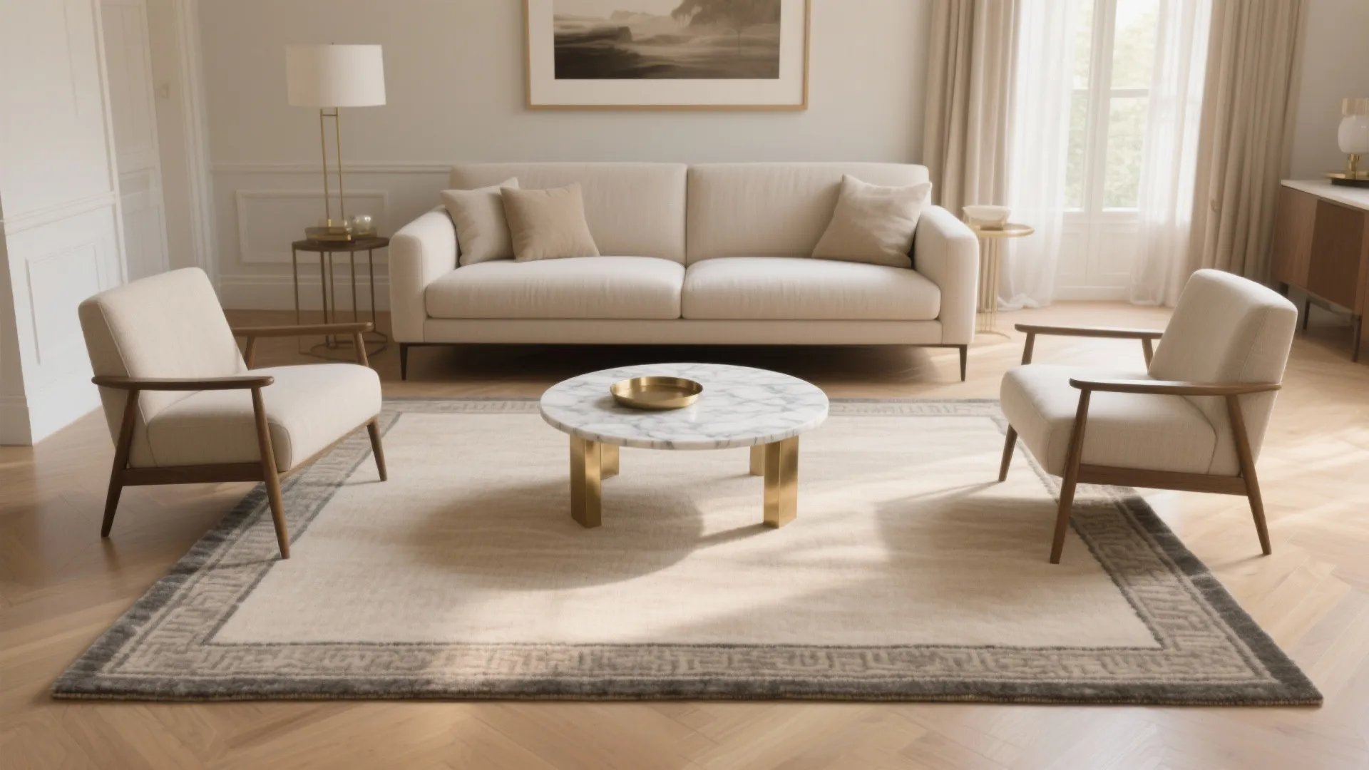 Warm Neutrals with a Bold Border