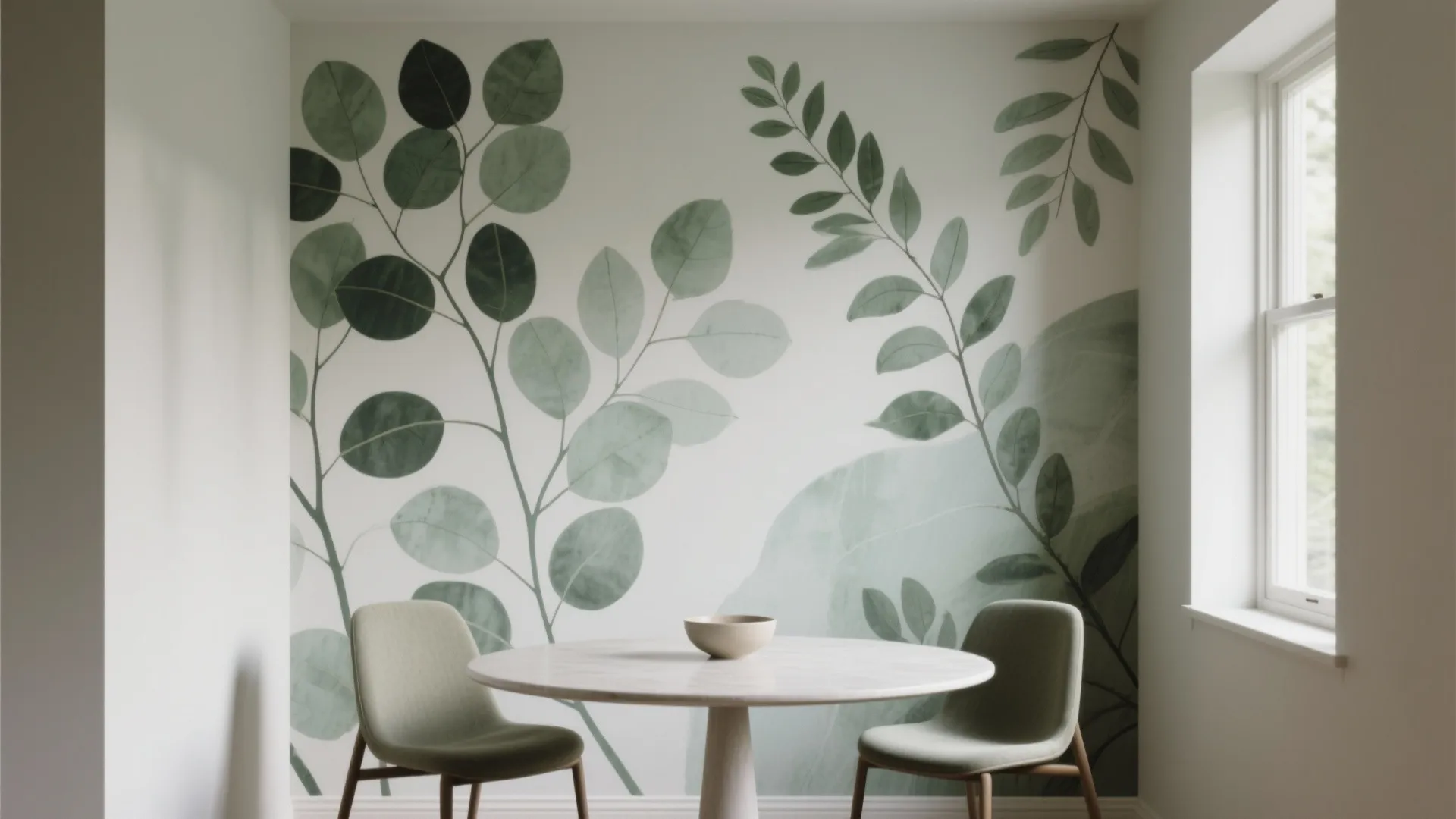 Botanical Layered Mural Effects