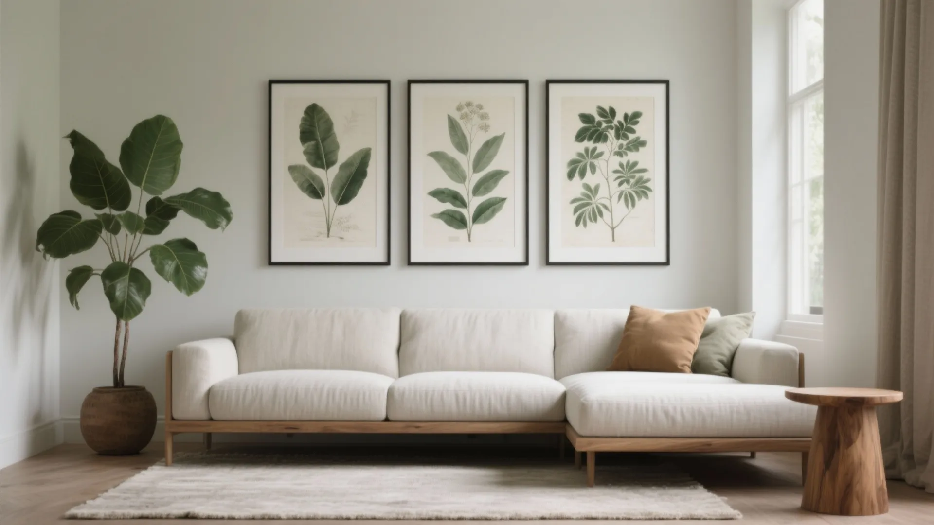Nature-Inspired Botanical Prints (Biophilic Calm)