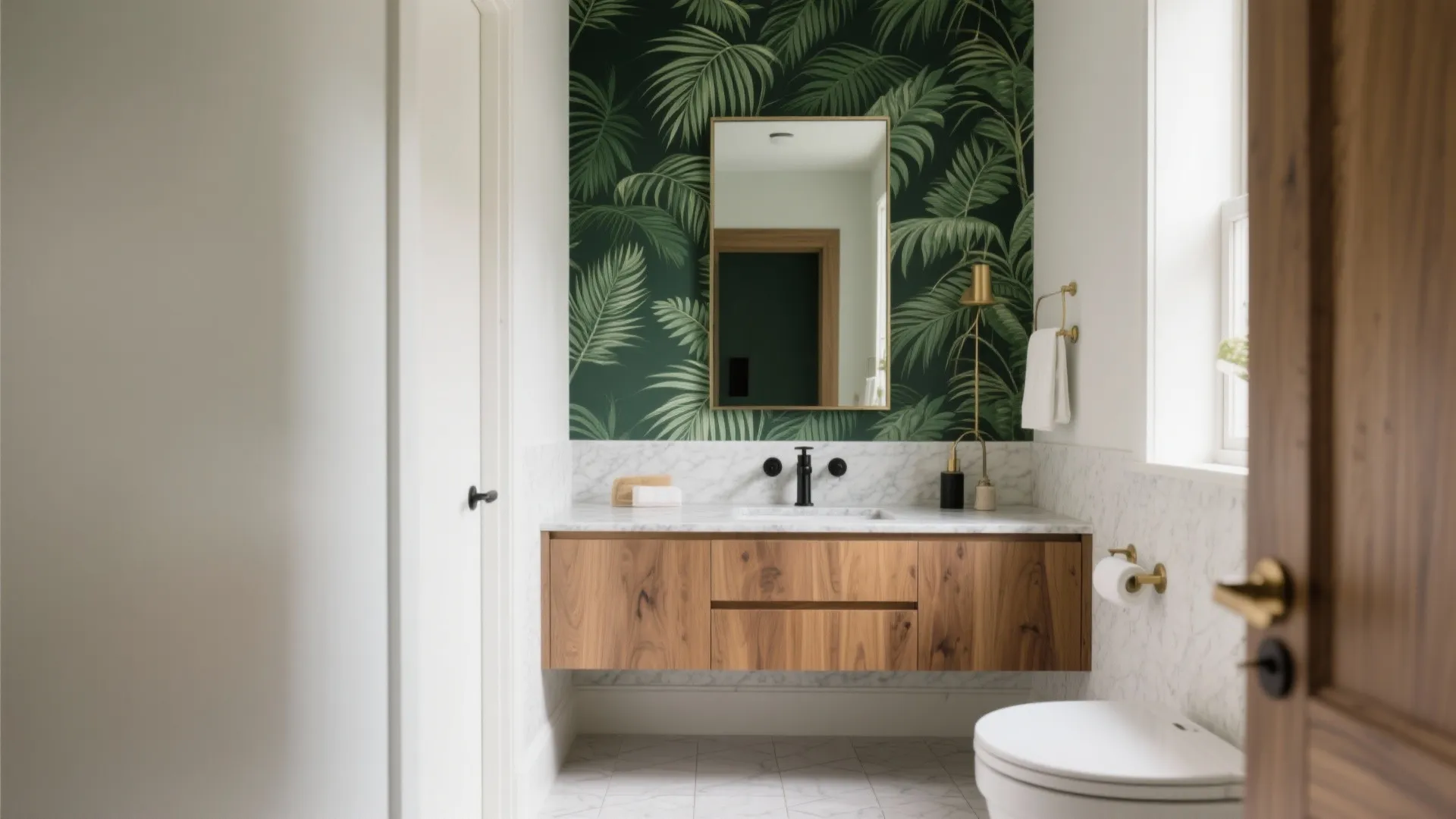 1) Bold Botanicals on an Accent Wall