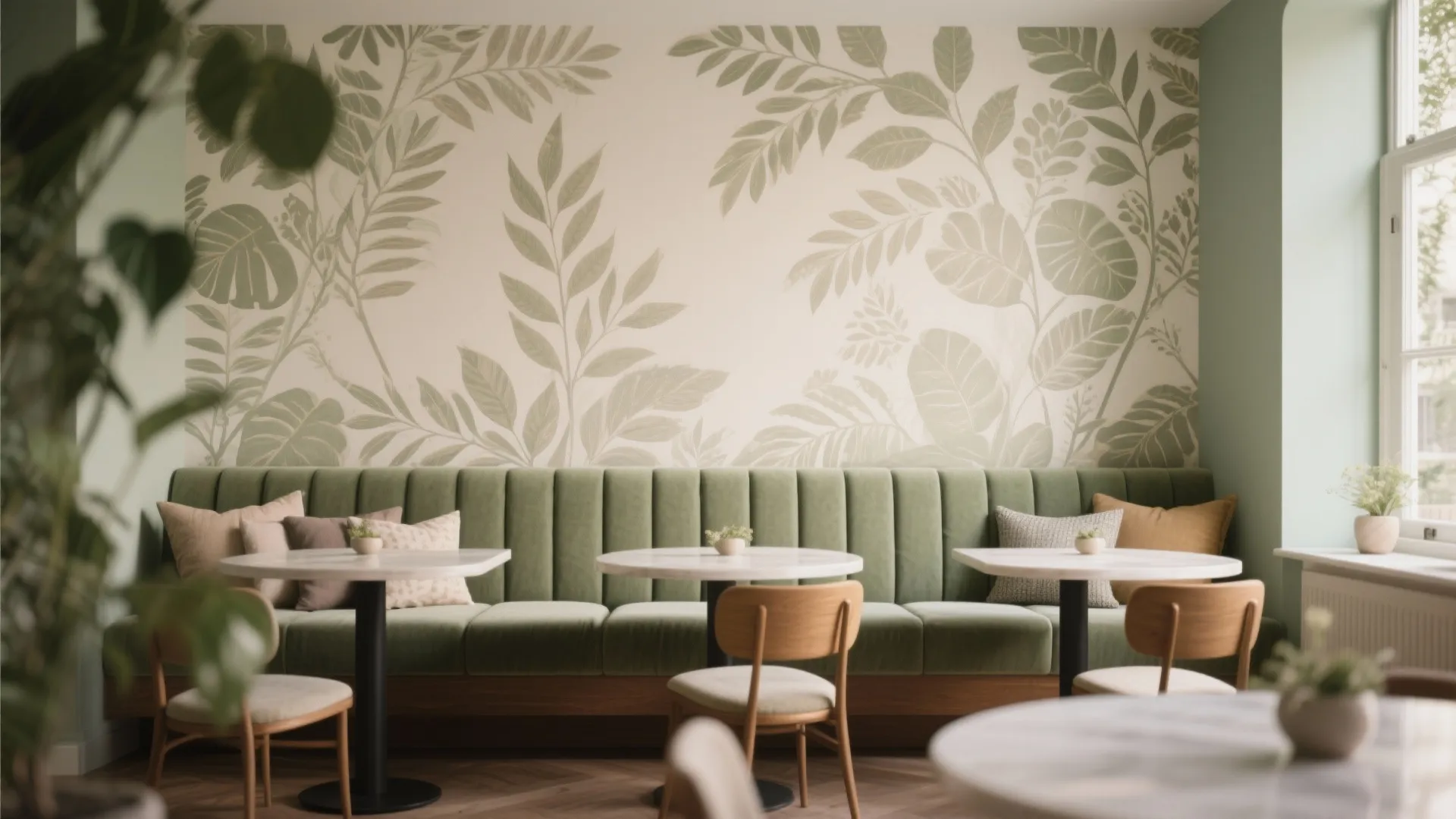 2. Botanical Accent Wall