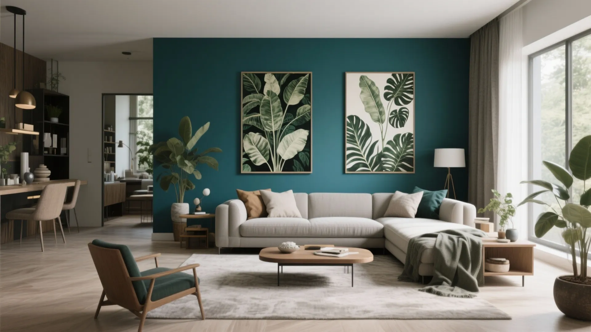 5. Botanical Art & Accent Walls