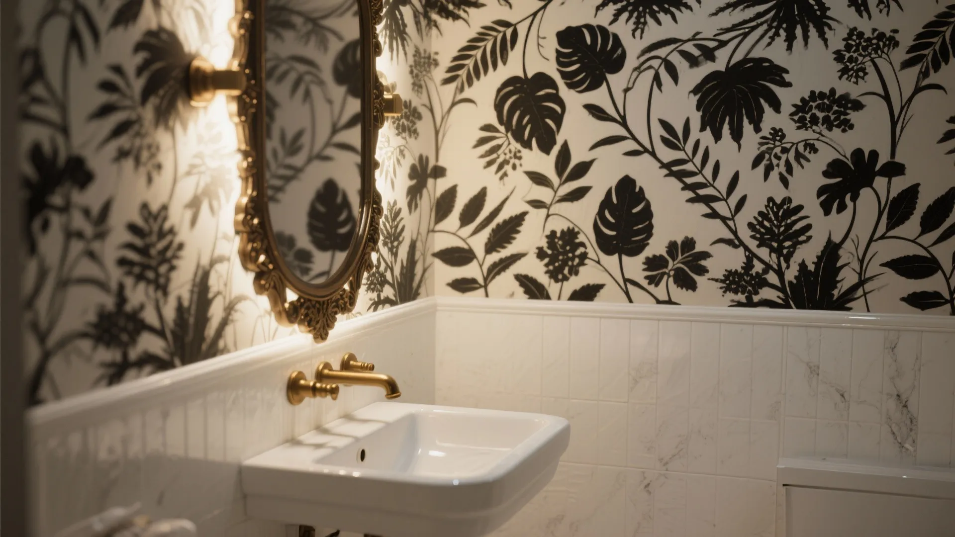 3. Black botanical prints for a modern-retro vibe