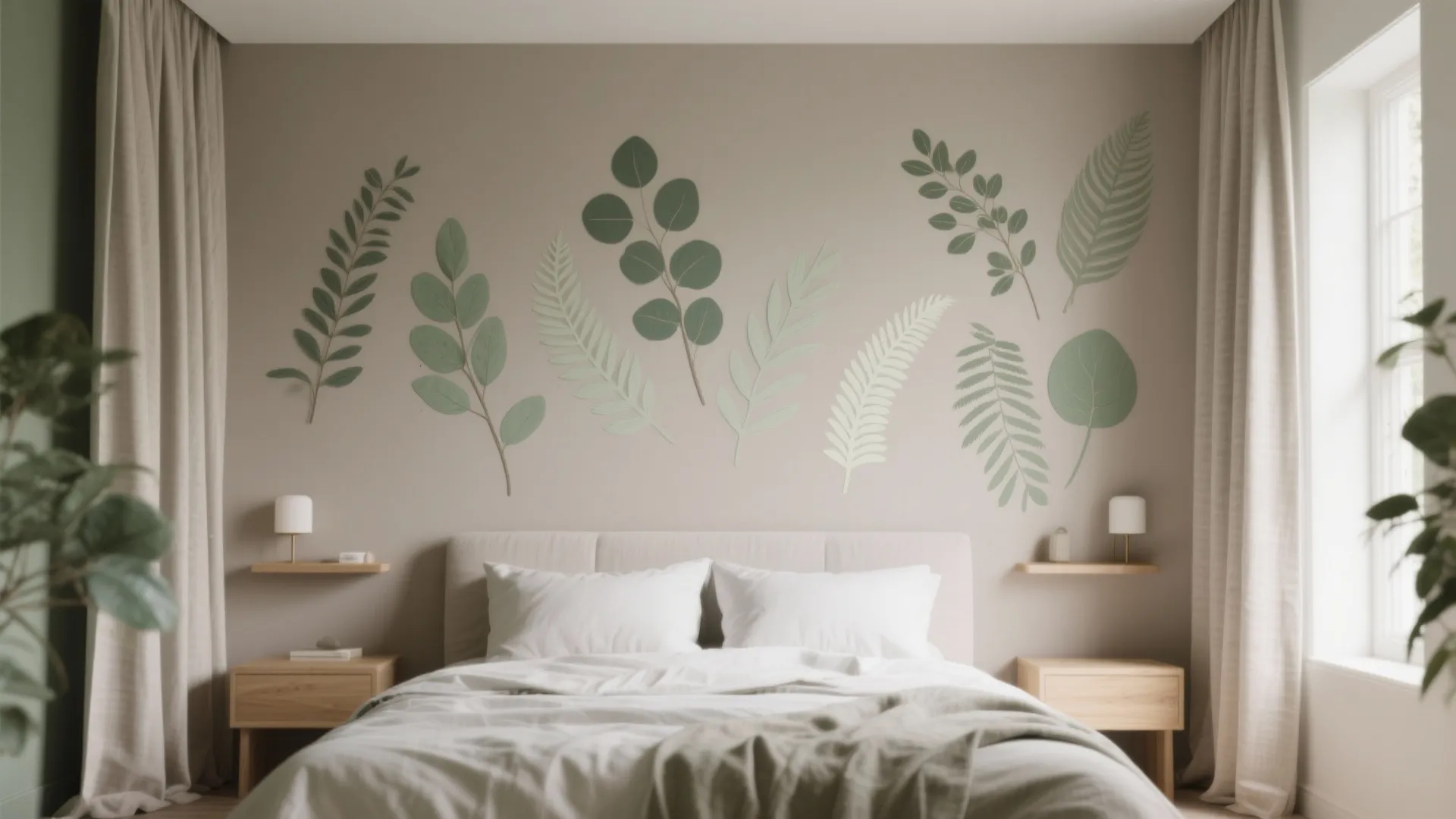 Botanical decals and organic shapes
