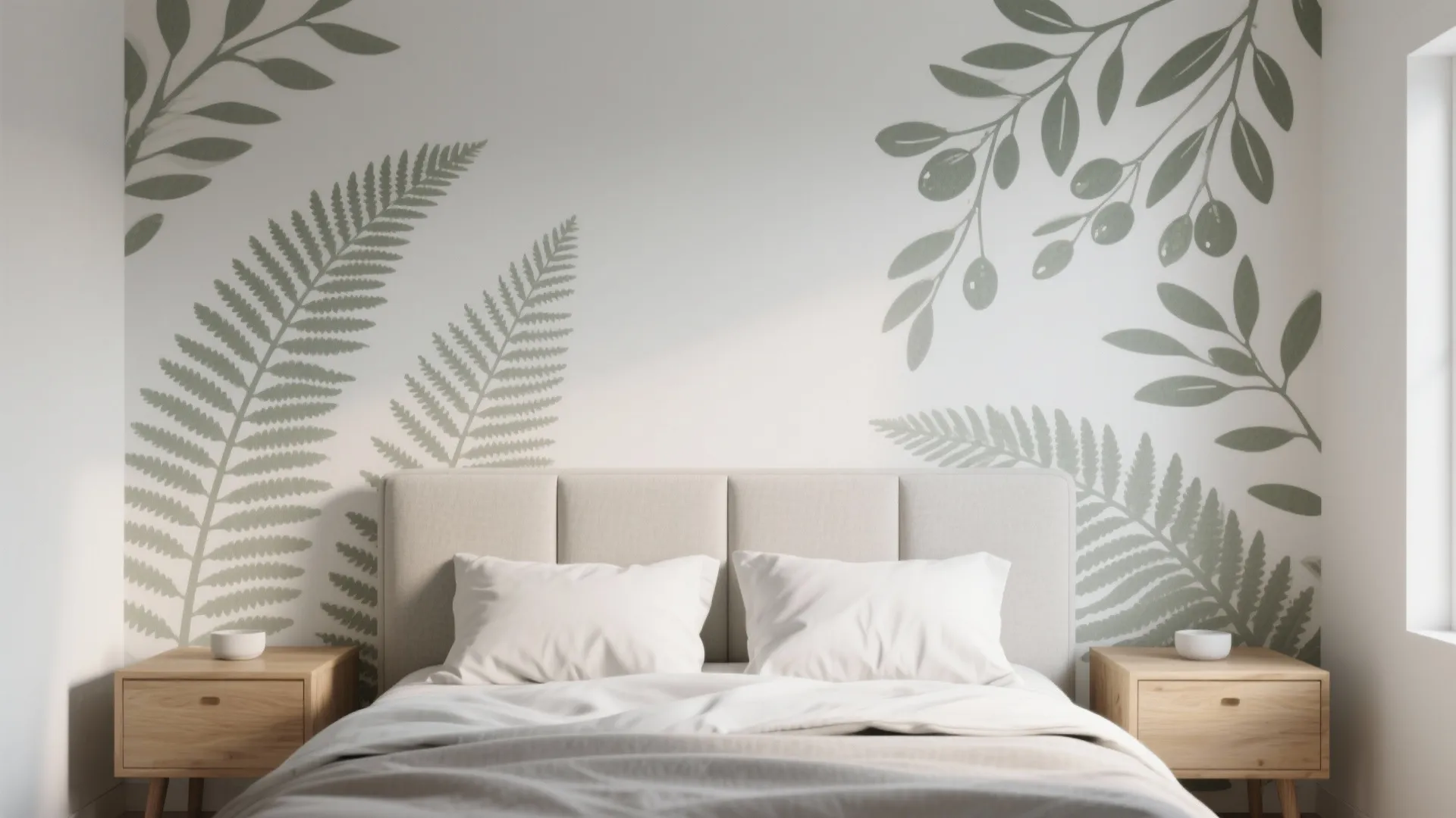Botanical silhouettes as calm backdrops