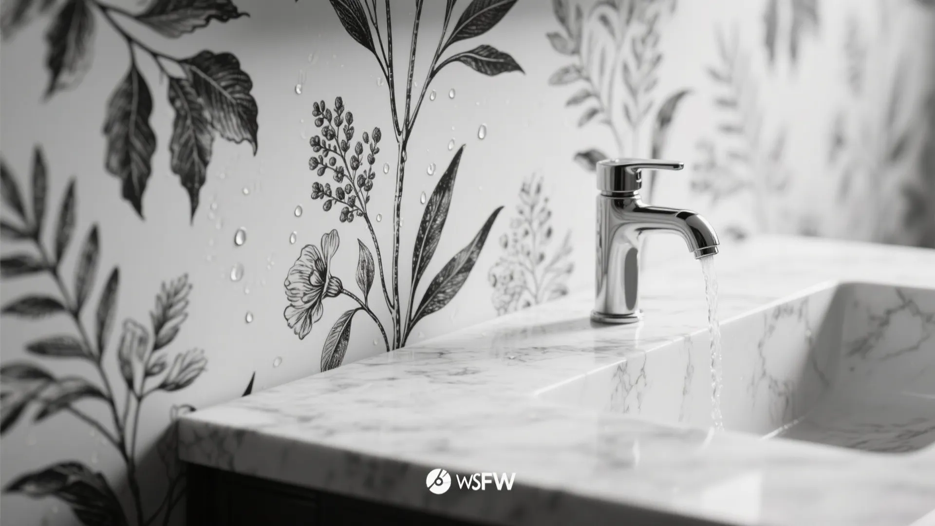 3. Subtle Monochrome Botanicals for a Classic Look