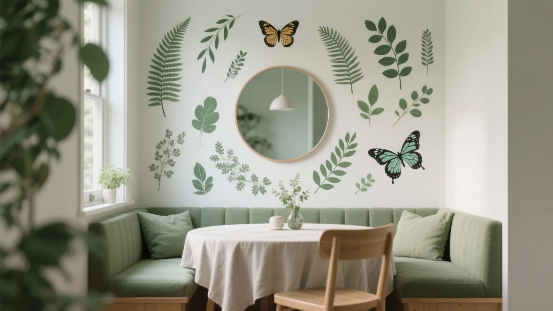 Botanical Pairing: Ferns, Herbs, and Gentle Mirrors