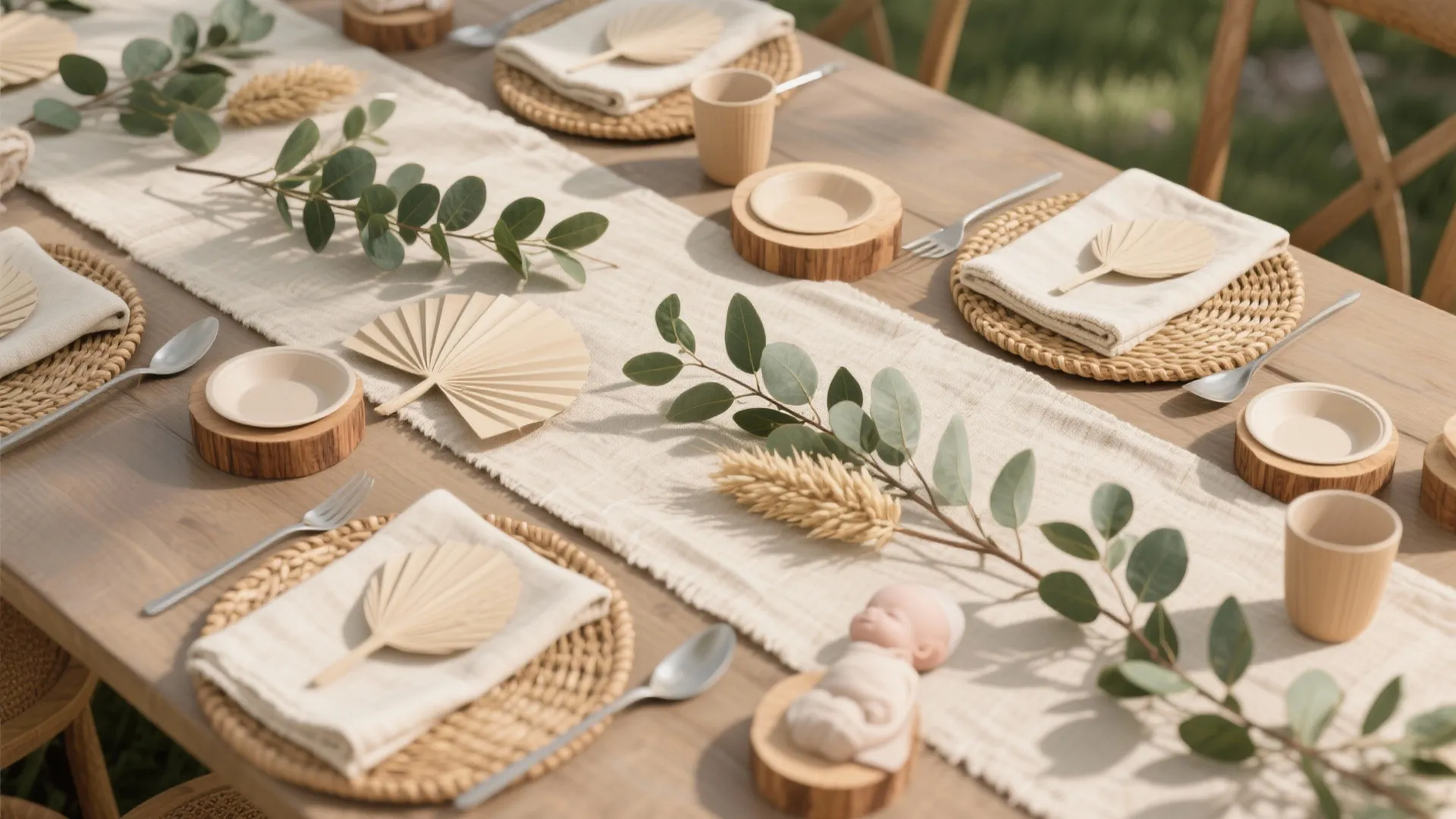 Botanical Neutrals with Wood and Linen