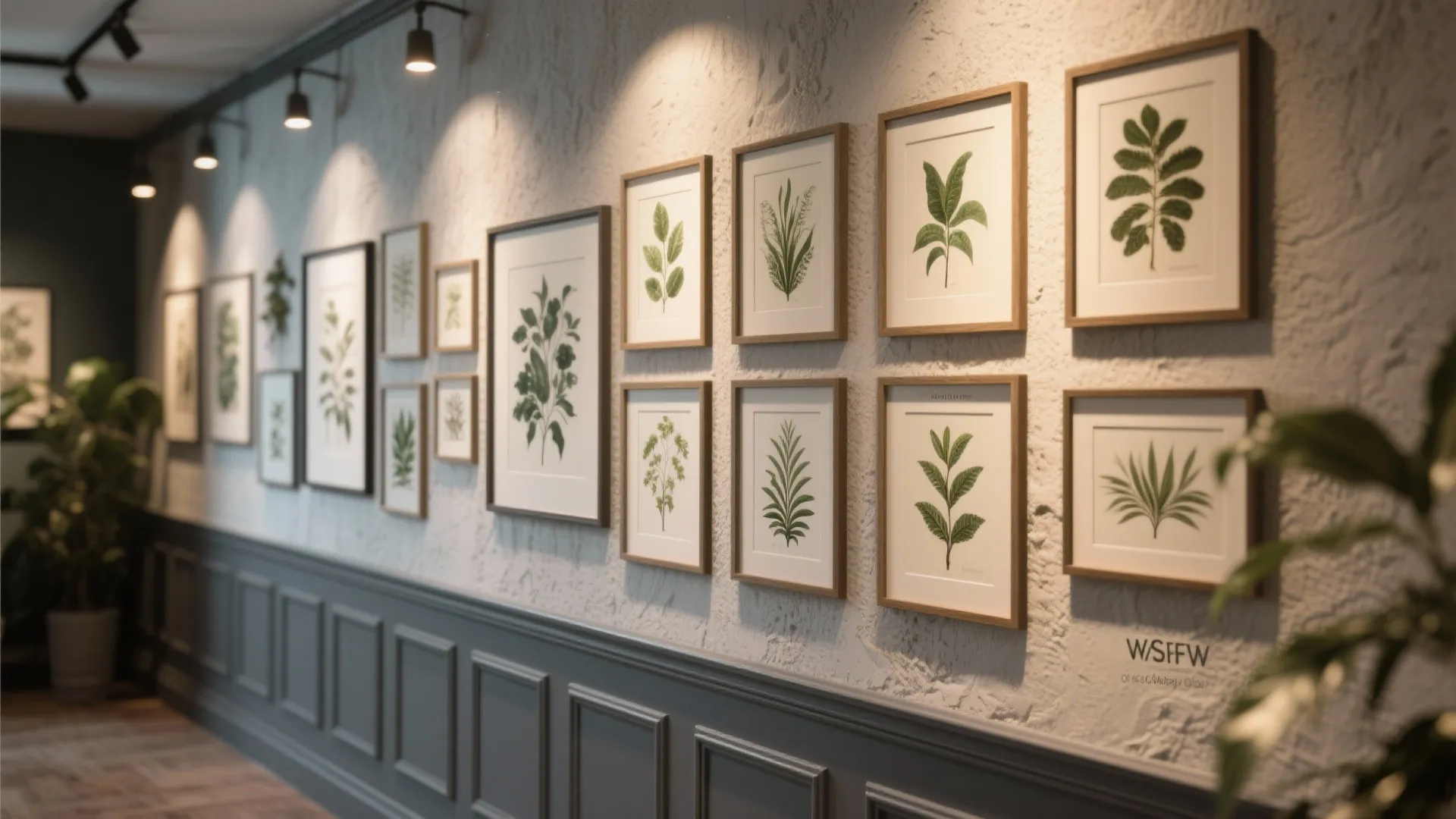 5. Botanical gallery with slate trim
