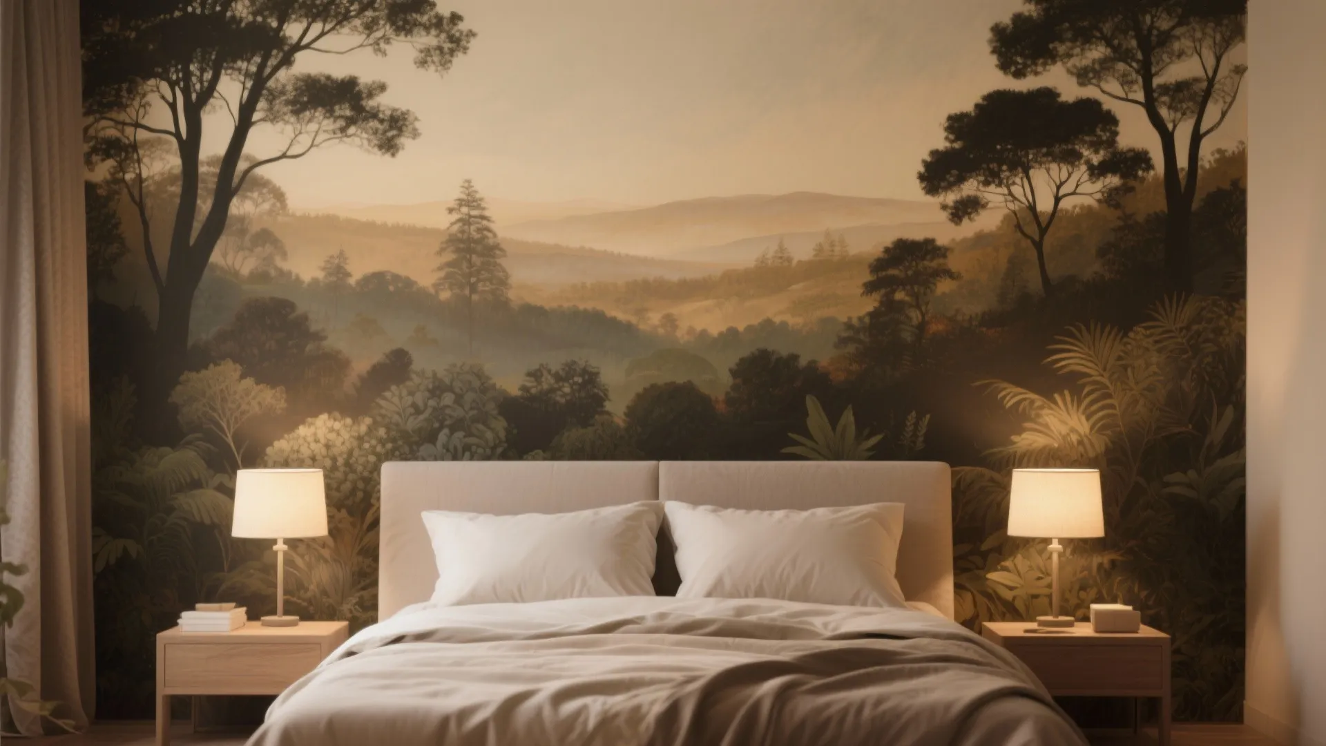 3. Layered botanical horizon