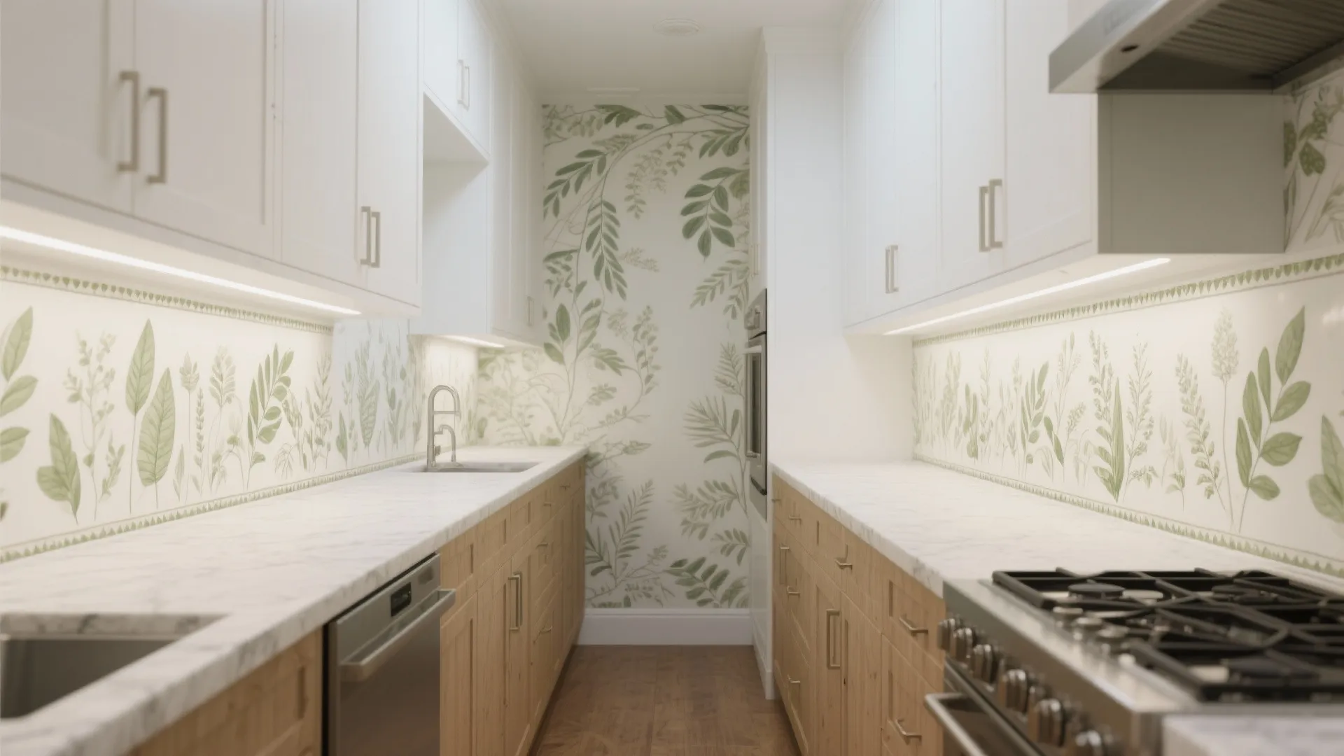 Botanical Frieze for Soothing Kitchens
