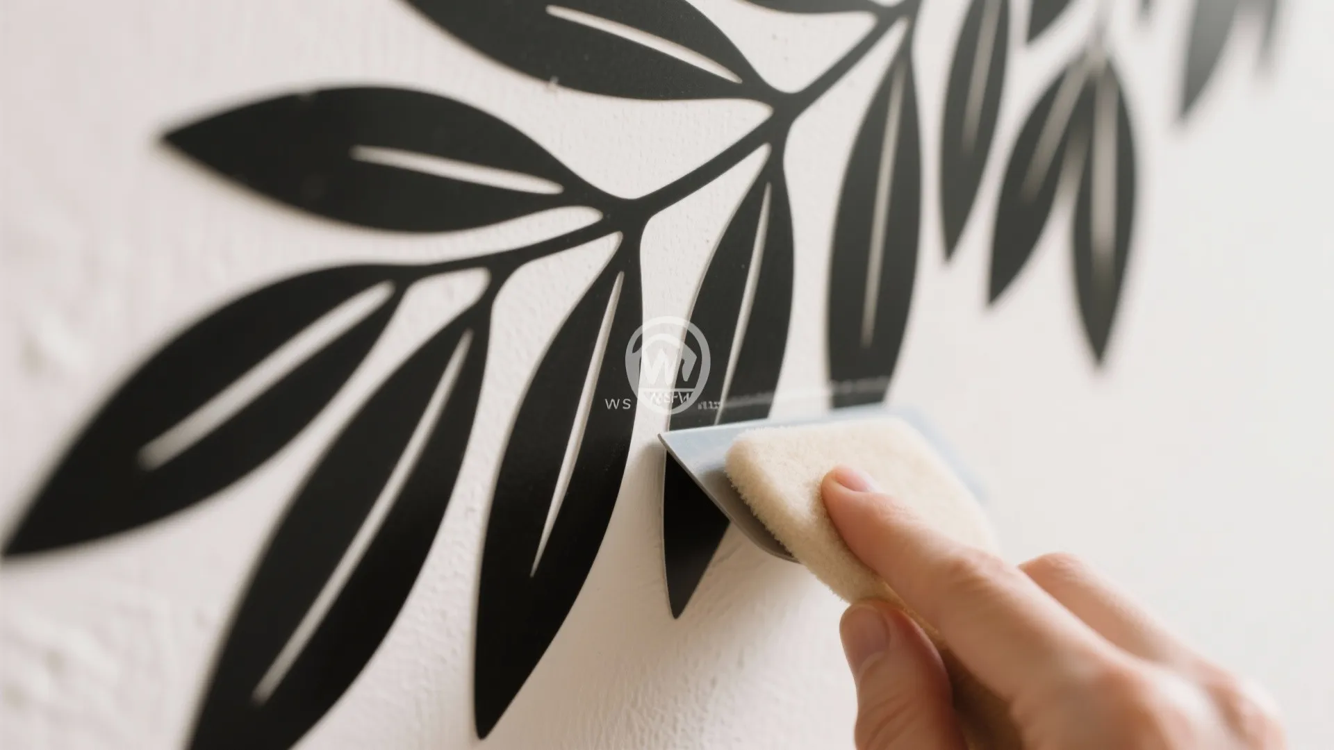 Oversized botanical transfers as focal art