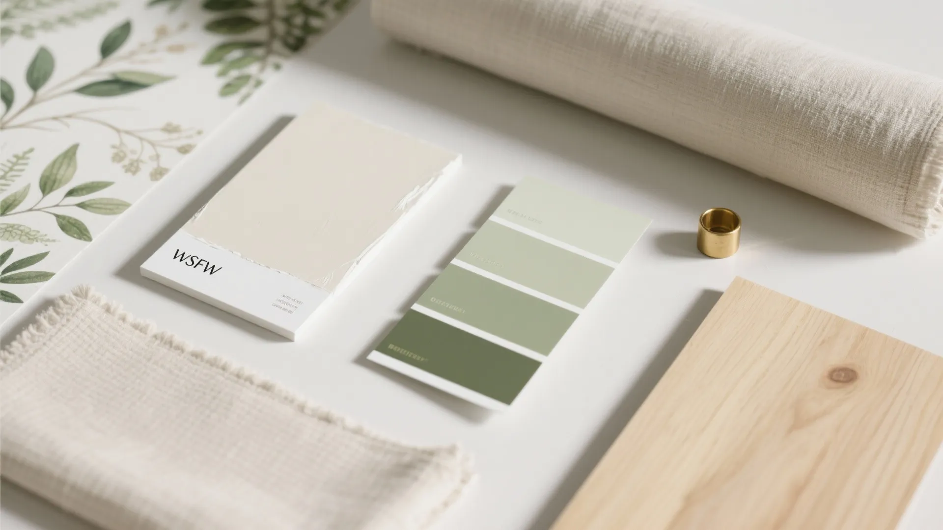 Oversized Botanical Murals with Airy Negative Space