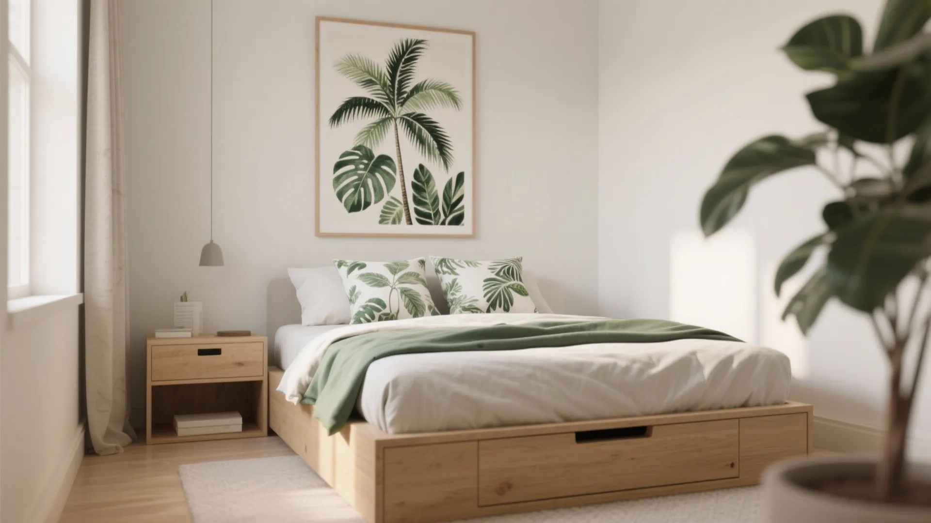 4. Botanical Prints and Minimal Furniture