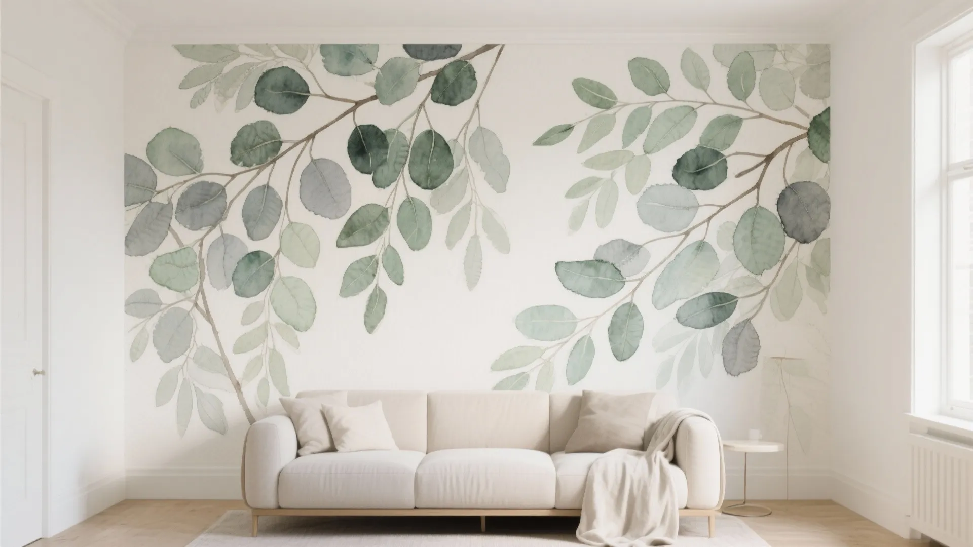 2) Large-Scale Botanical Murals (One Wall, Big Calm)