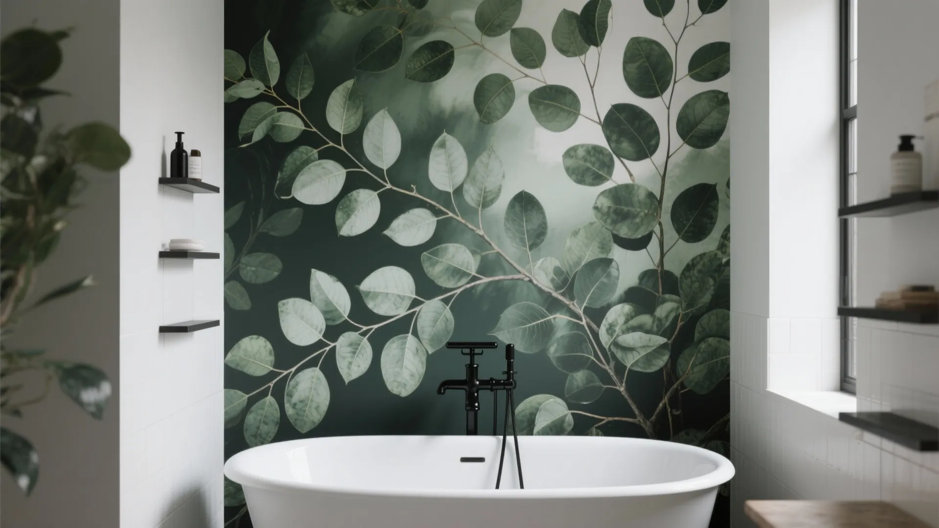 Large-scale botanical murals