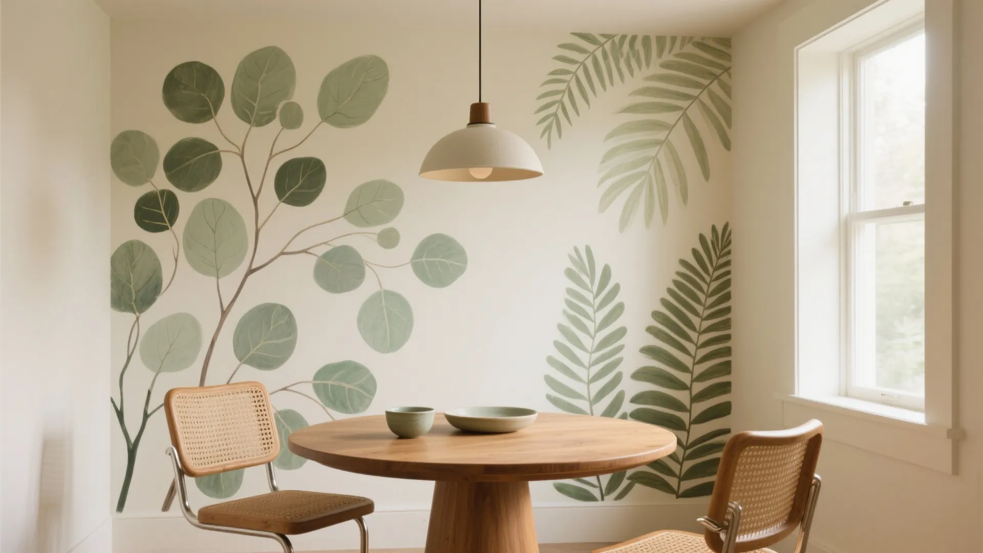 Botanical Mural for Biophilic Calm