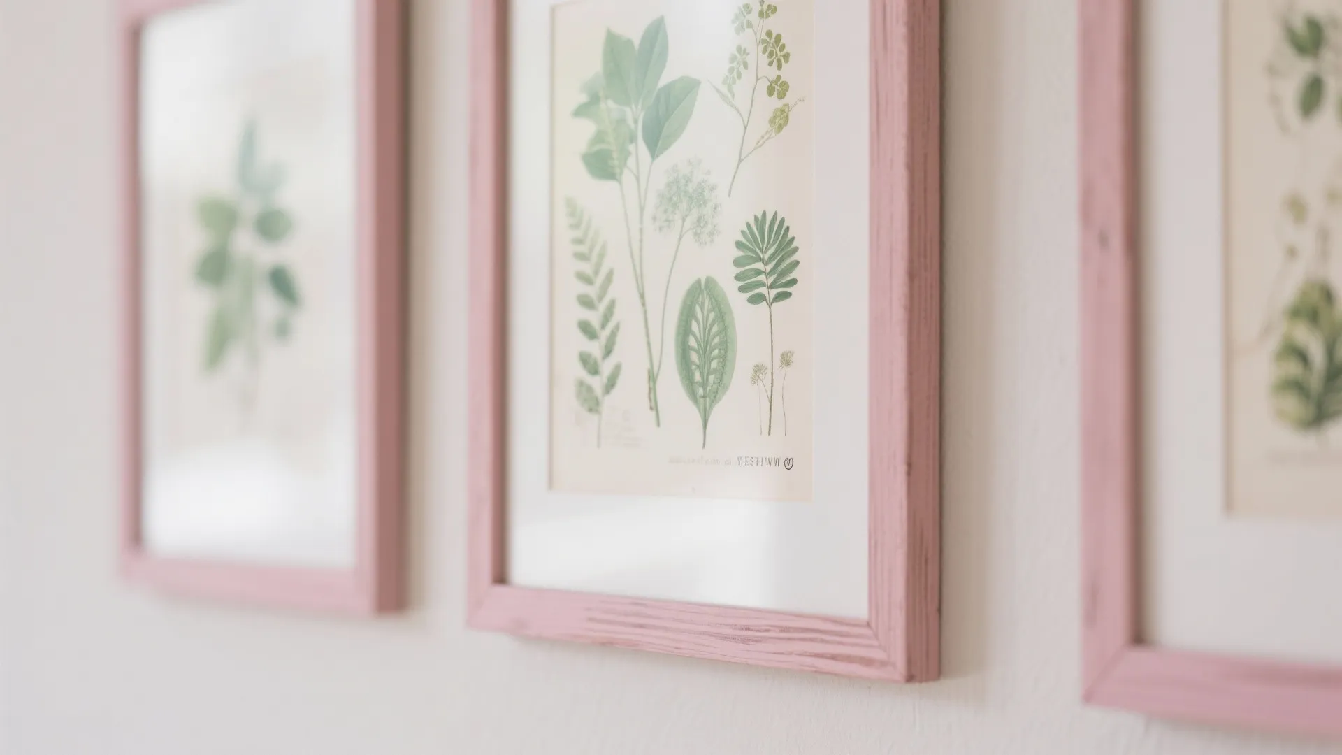 3. Botanical Prints with Pink Frames