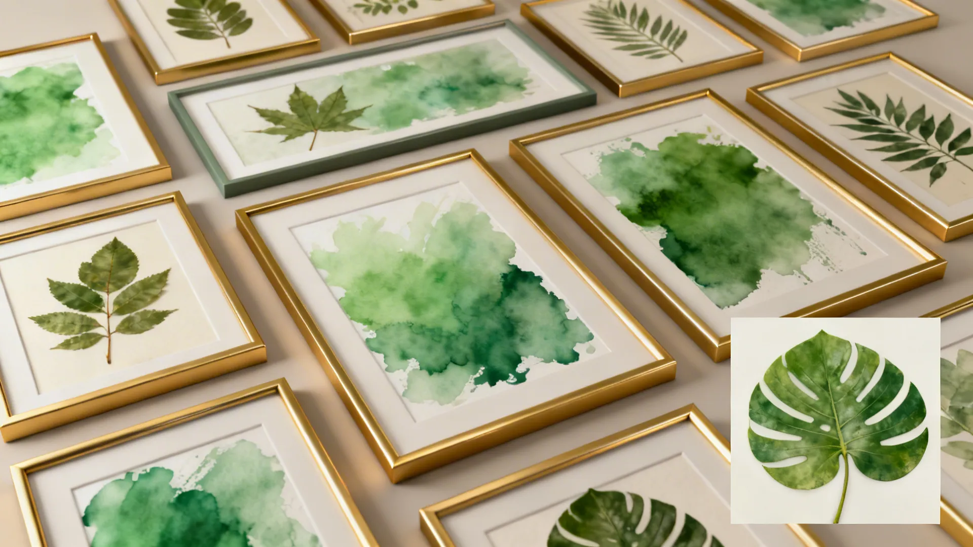 3. Botanical Prints and Gold Frames