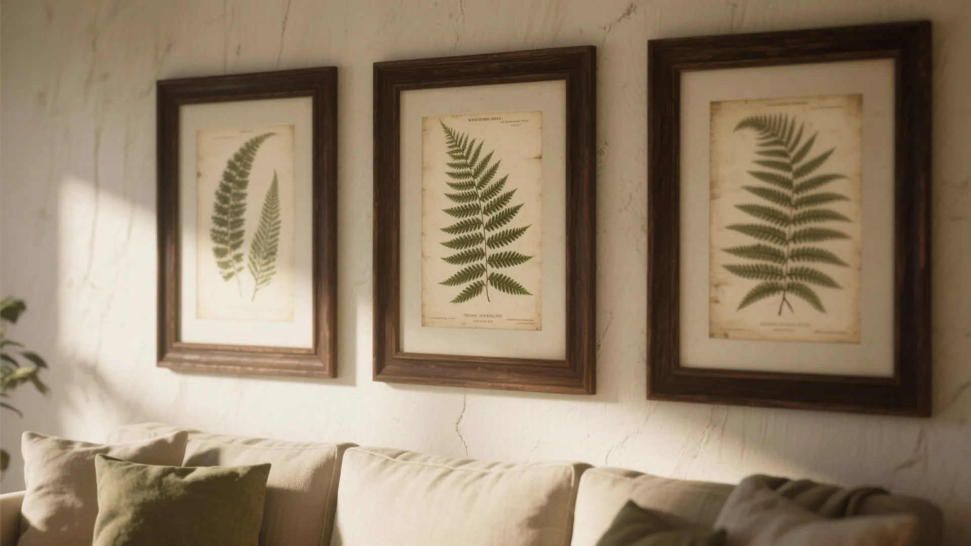 5. Botanical Prints in Wooden Frames