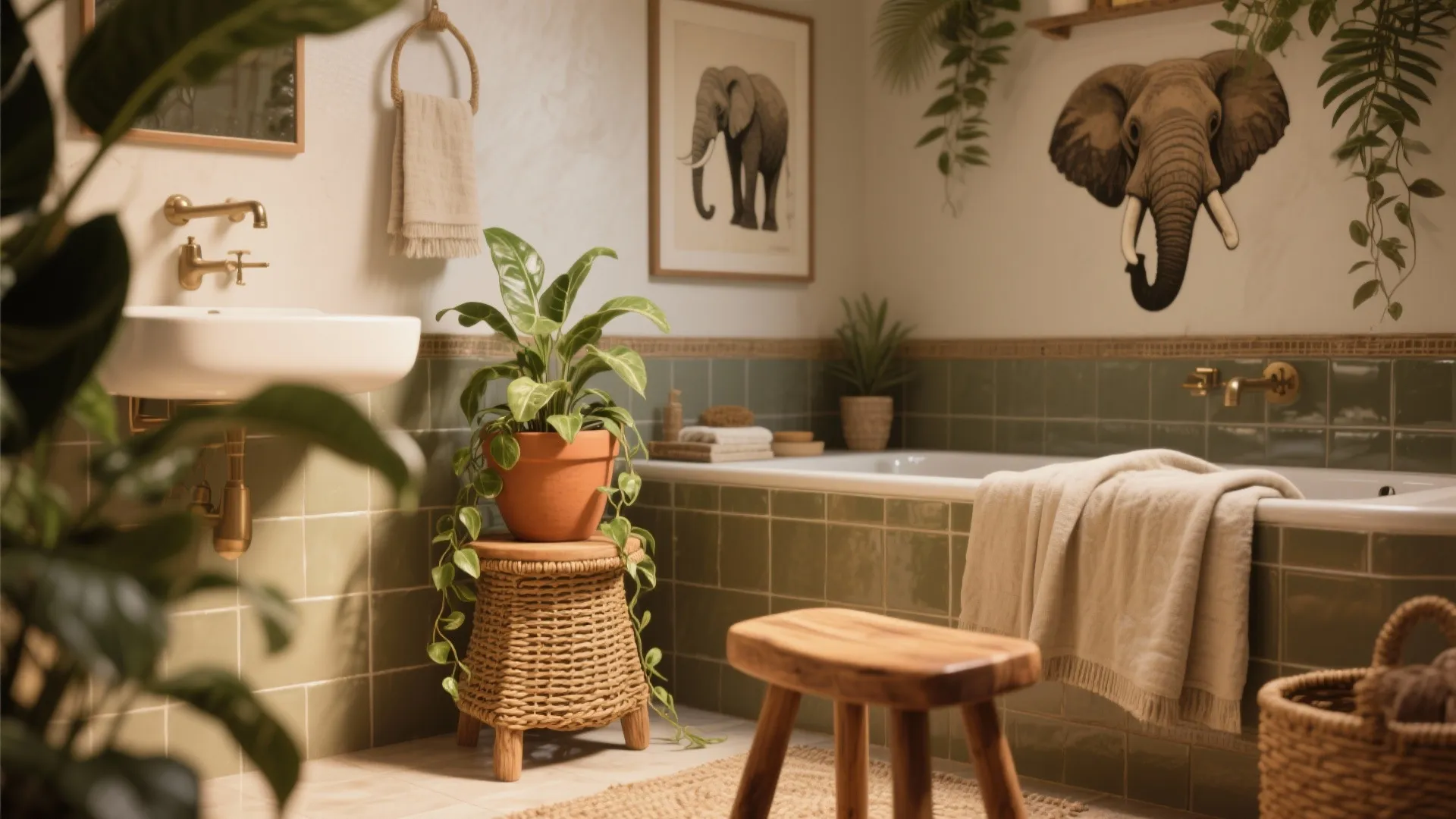 Botanical Safari: Greenery and Natural Materials