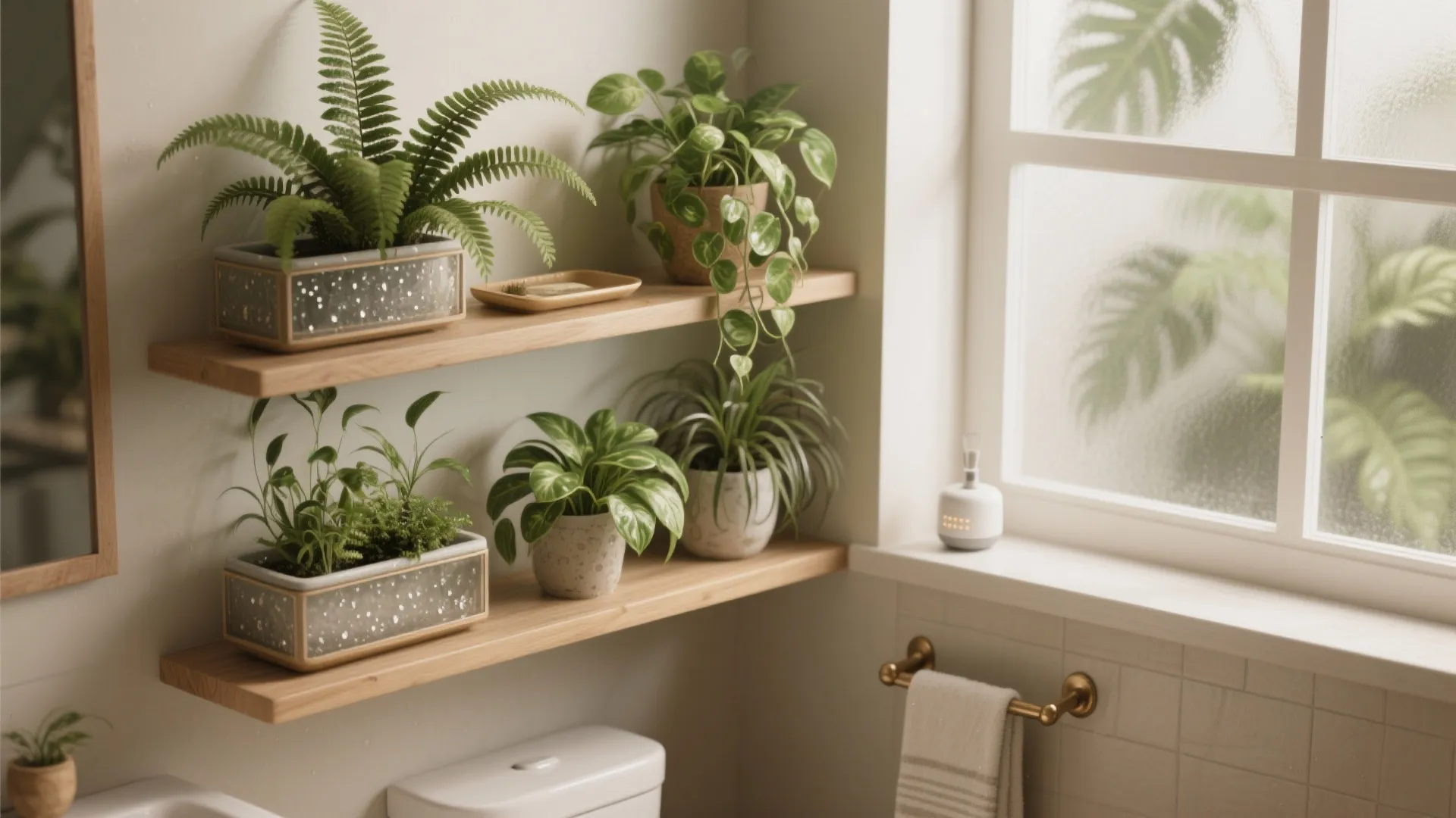 4. Fragrant Greenery and Botanical Shelves