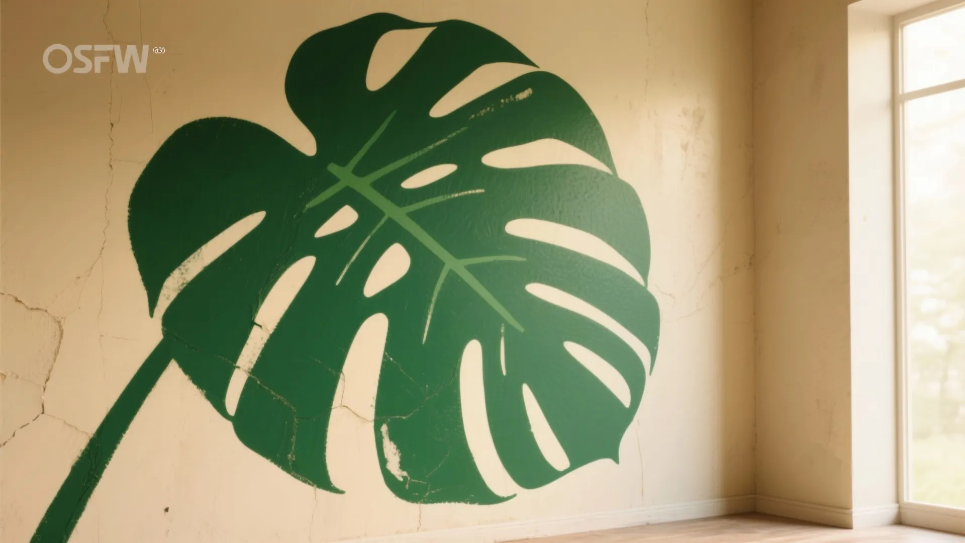 2. Oversized botanical silhouette — simple, bold, and forgiving