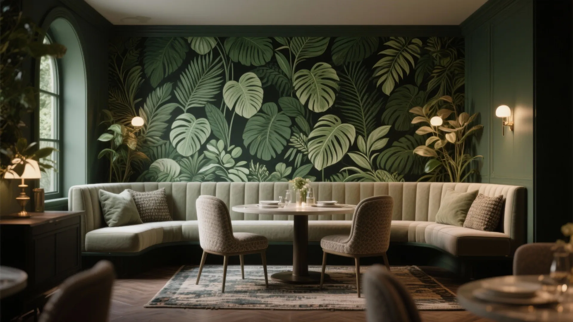 2. Large-scale botanical prints for a cozy statement wall