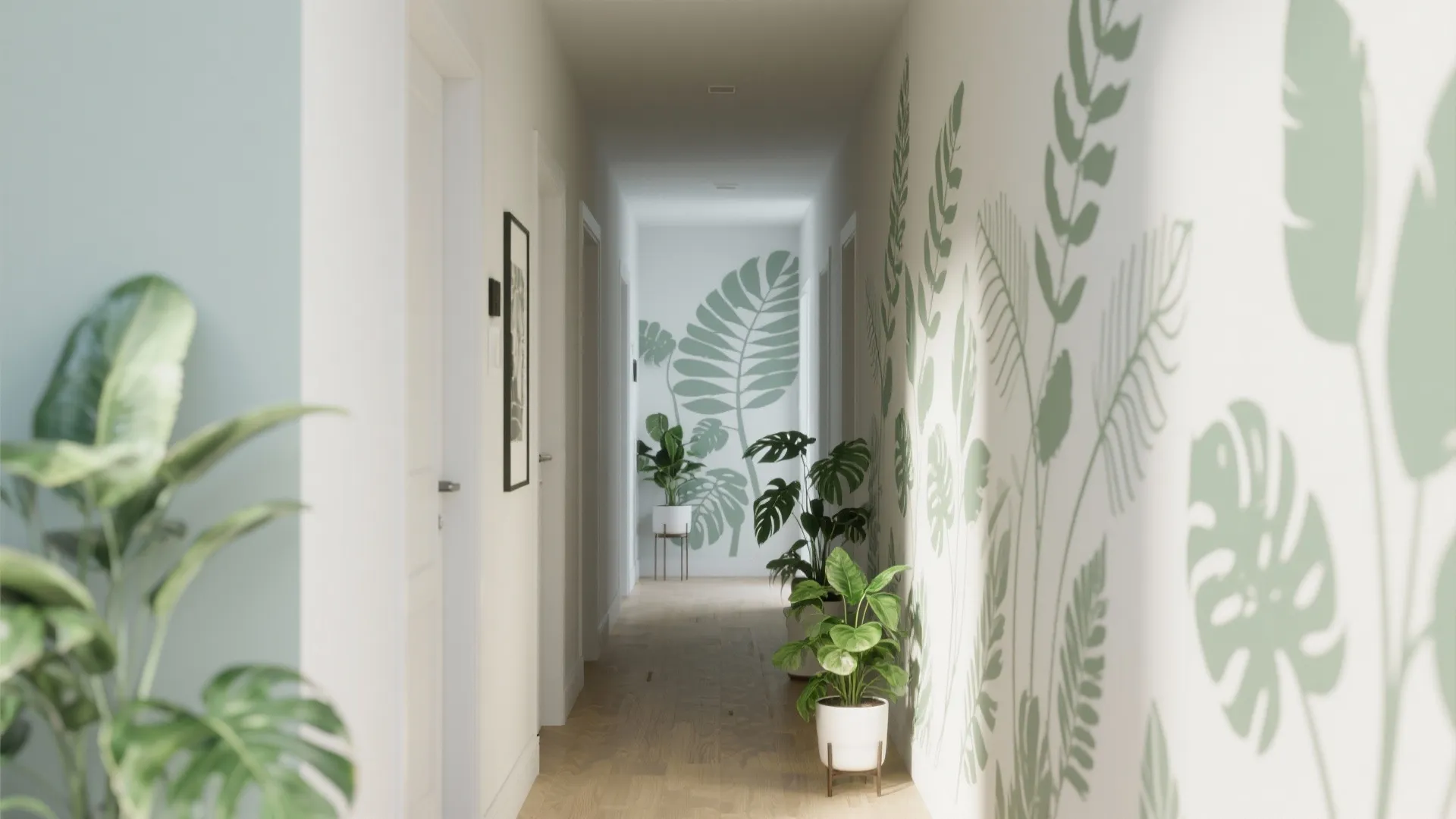 Botanical silhouette patterns