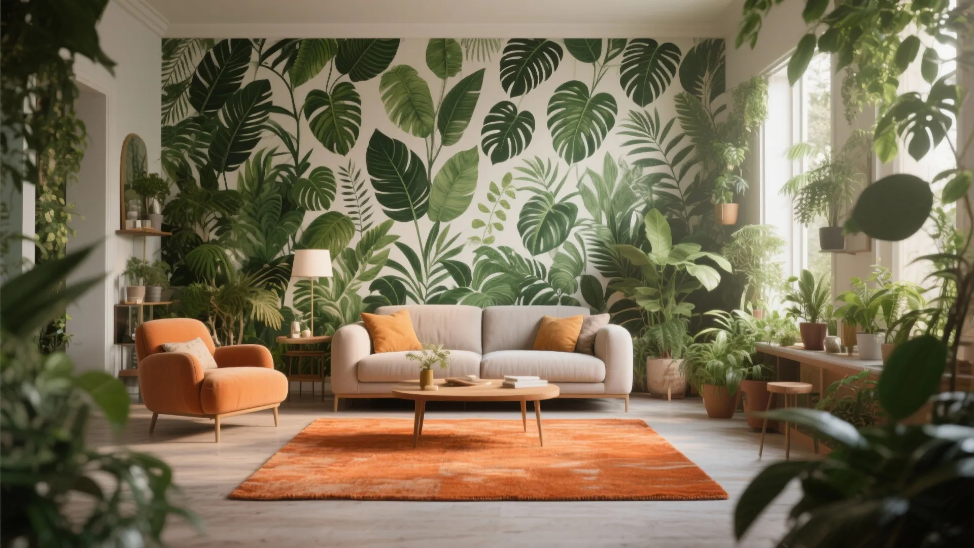 2. Botanical Vibes with Terracotta Touches