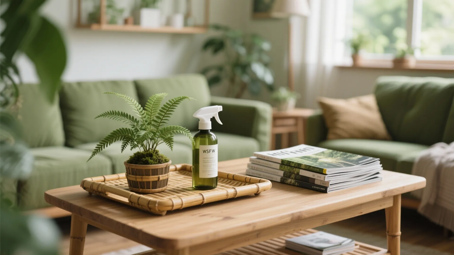 4. Botanical Tray with Fresh Greenery