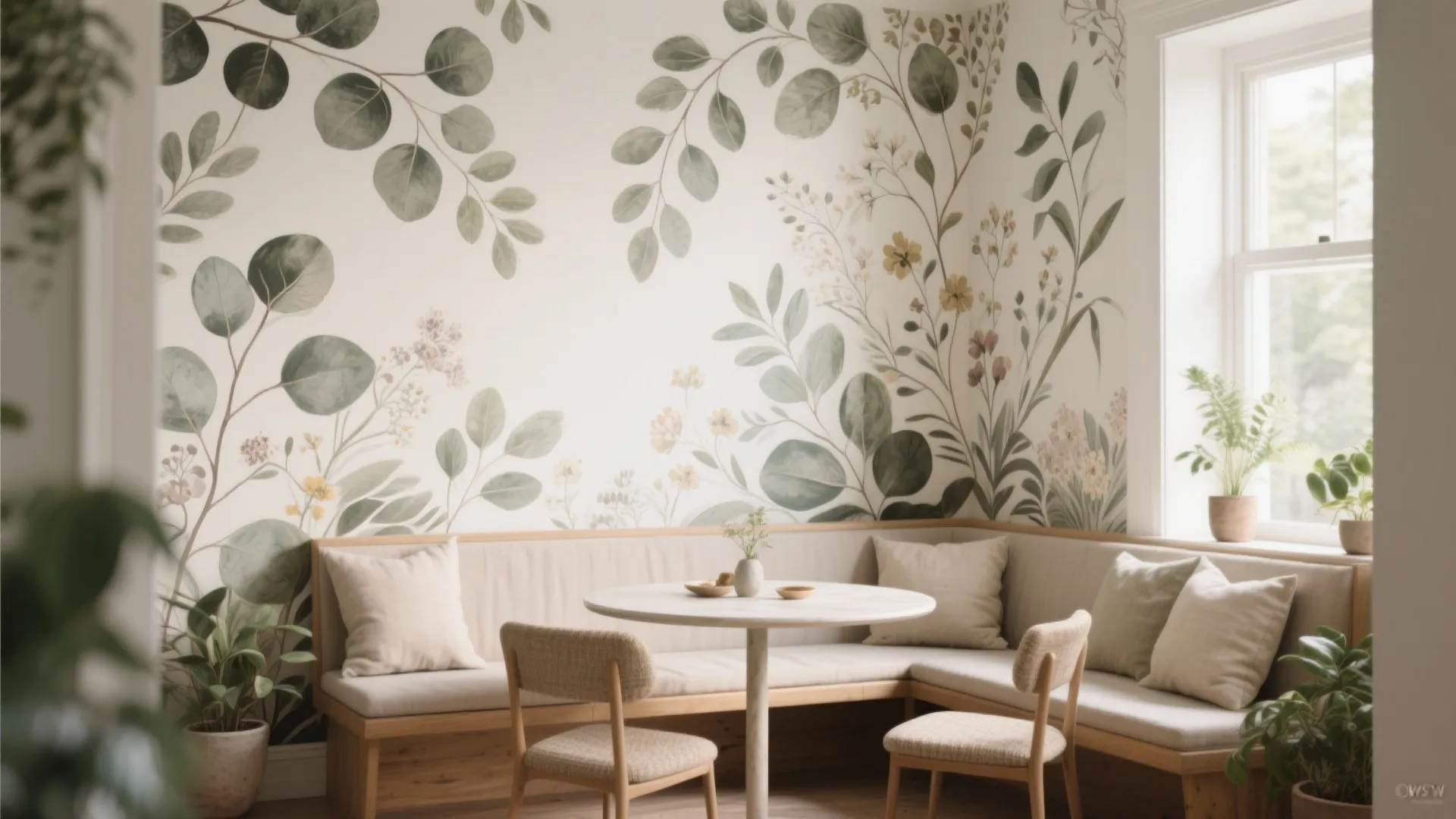 2. Botanical Accent Wall