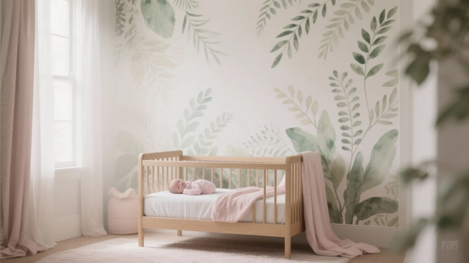 Floral or botanical statement wall, kept calm