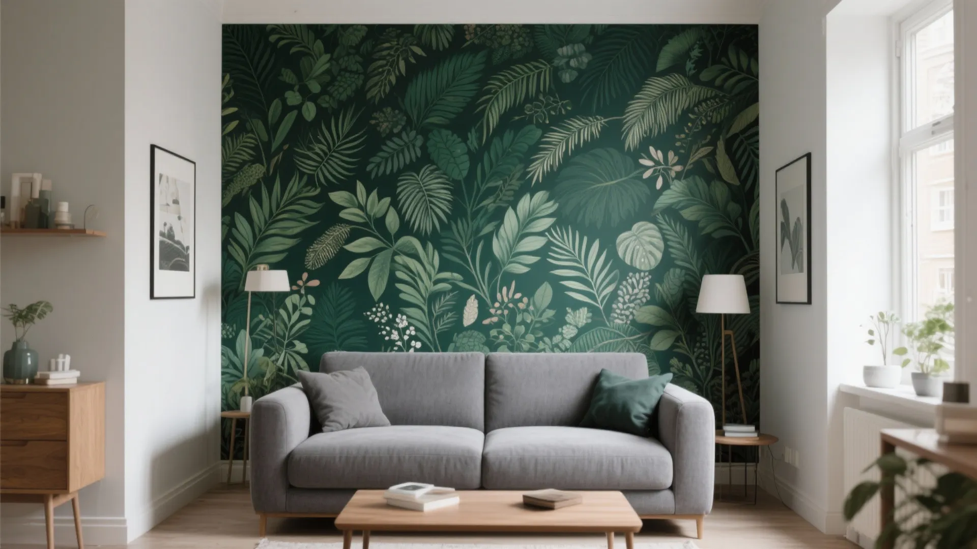 Botanical Wallpaper Statement Wall