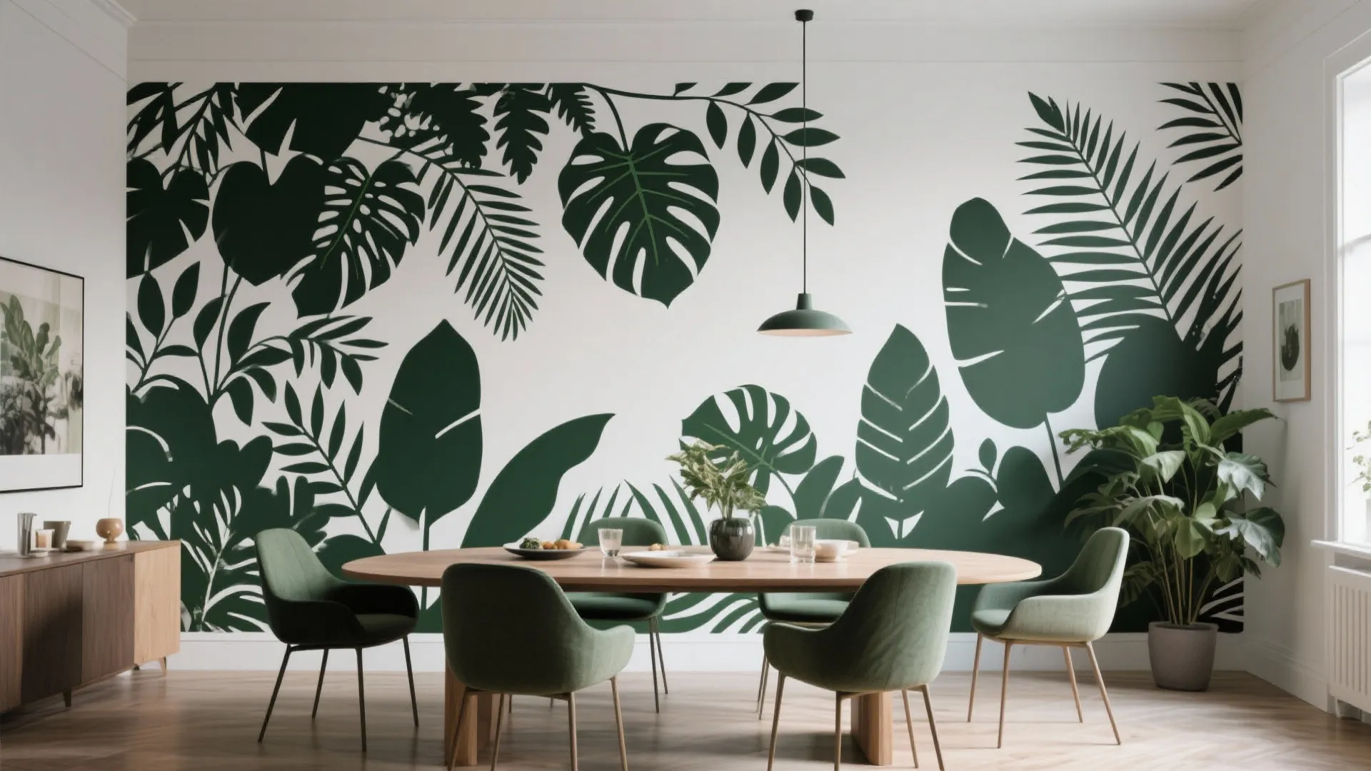 Botanical Silhouette Murals