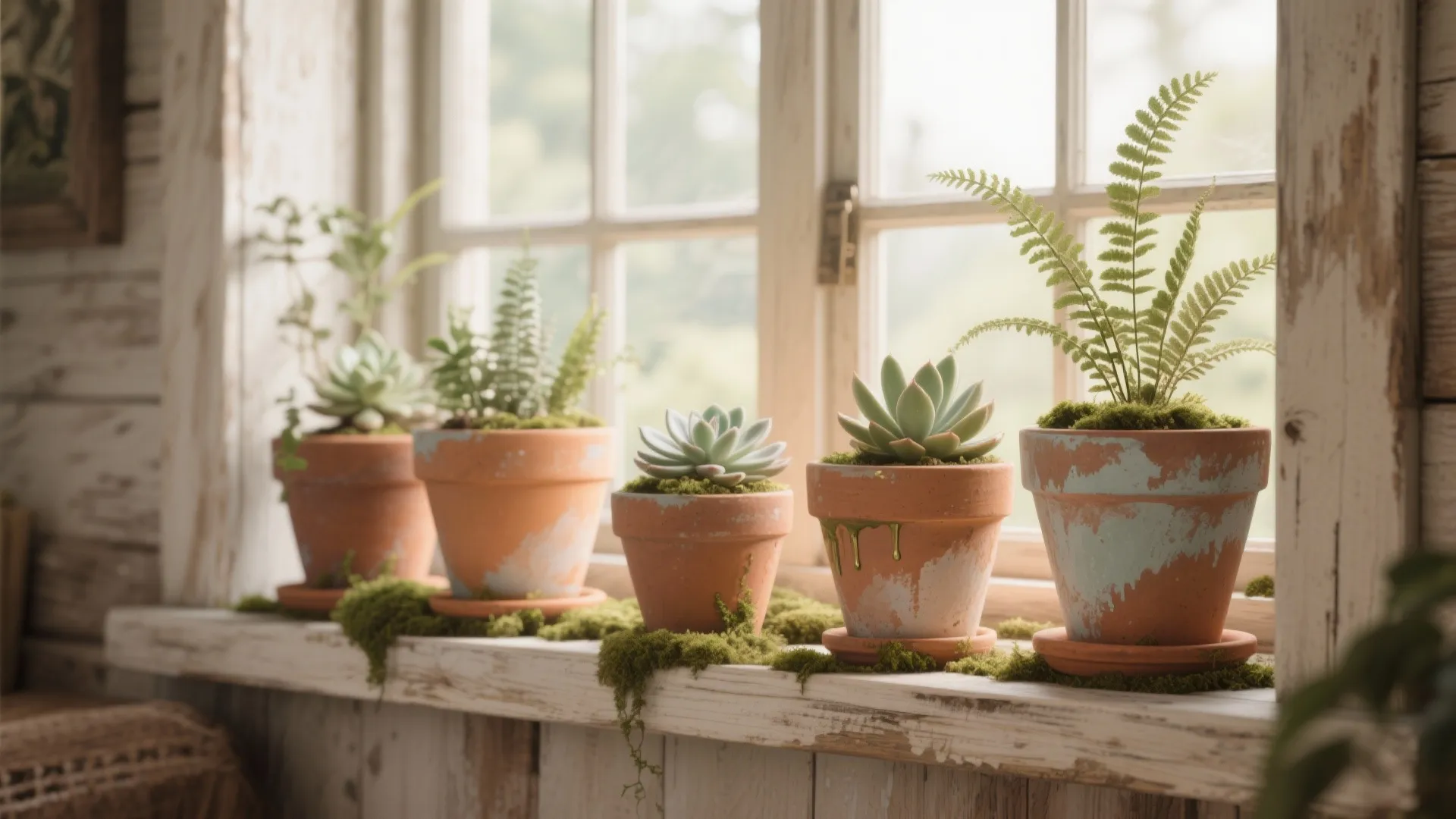 Botanical watercolor wash