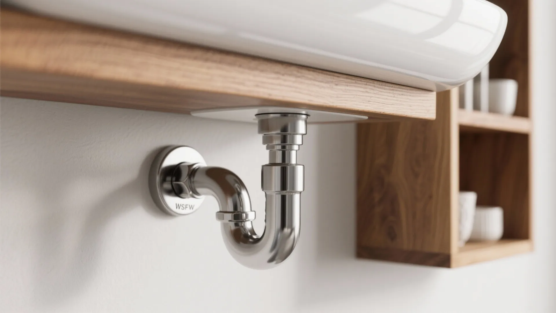 Wall-mounted basin with open shelf