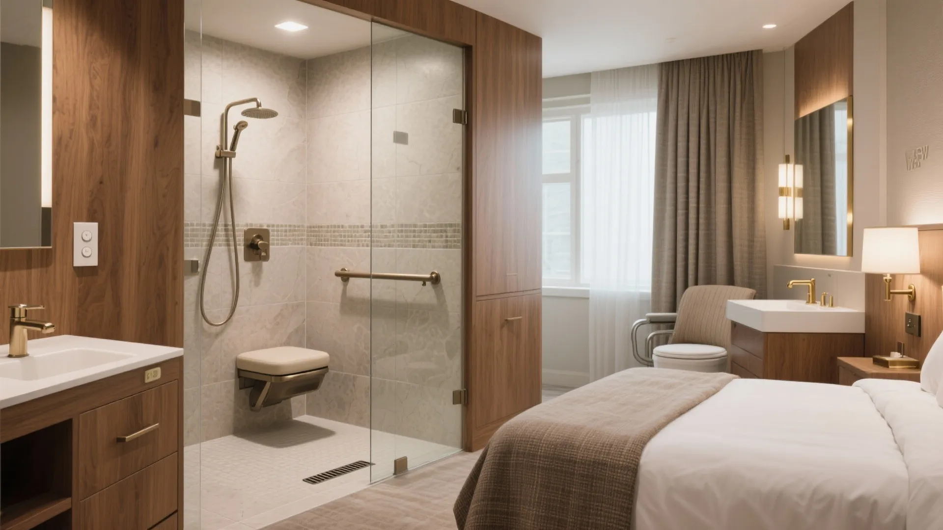 Universal-access suites that feel like boutique hotel rooms