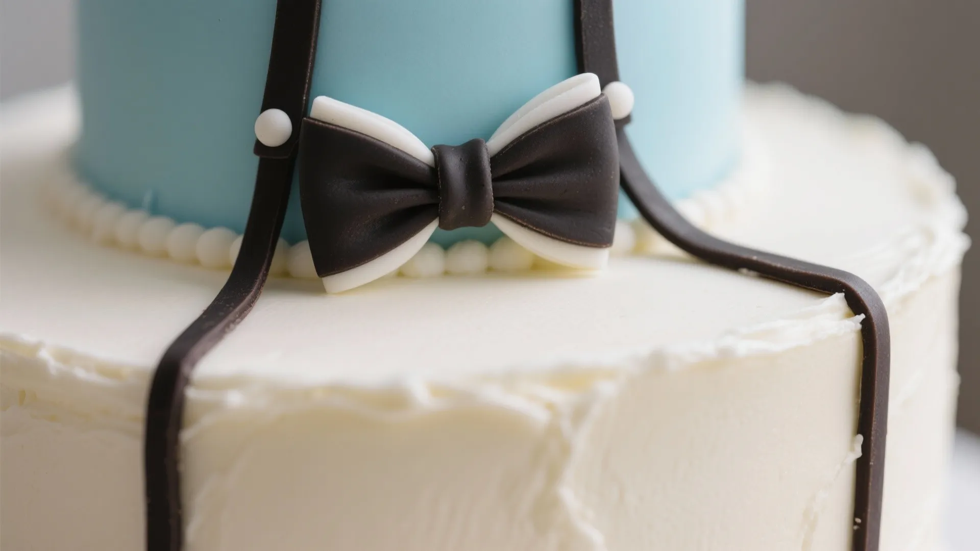 Fondant Bow Tie Topper and Mini Suspenders