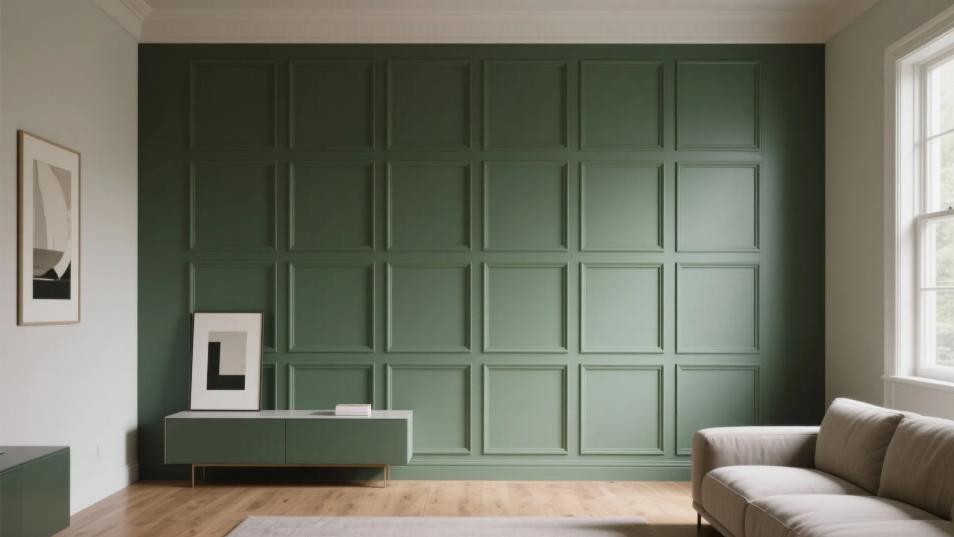 Painted Box Molding (AKA Shaker or Grid Panels) for Color + Character