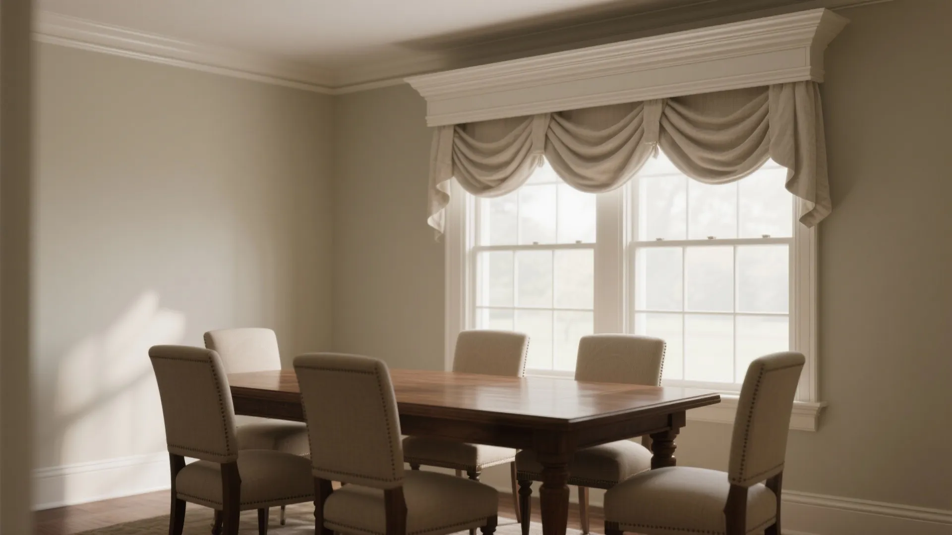 1. Tailored Box Valances for a Clean, Classic Look
