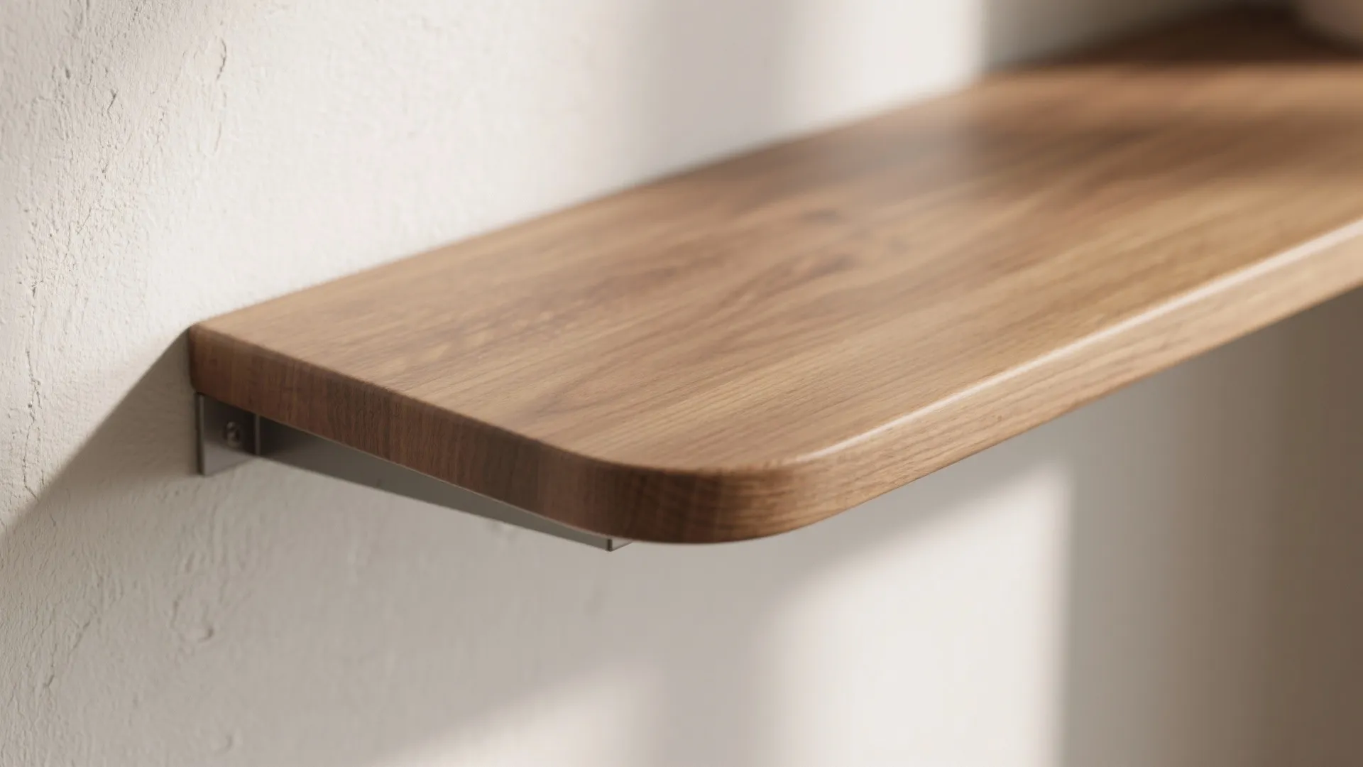 Minimalist Corner Shelving With Hidden Brackets