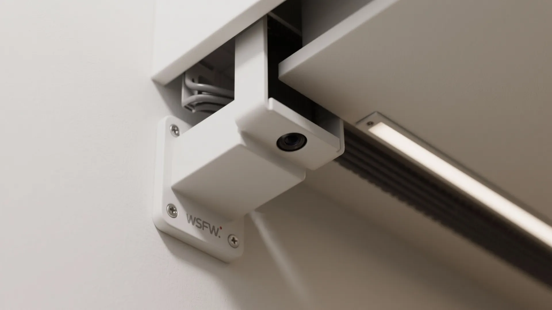 2) Low-Profile Ceiling Mount with Clean Cable Lines