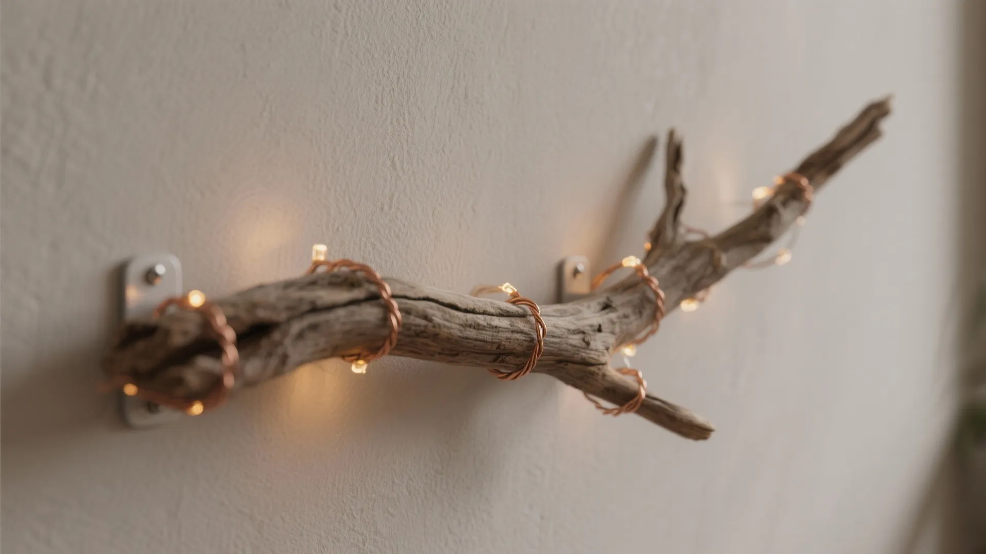 5. DIY branch lights for a rustic touch