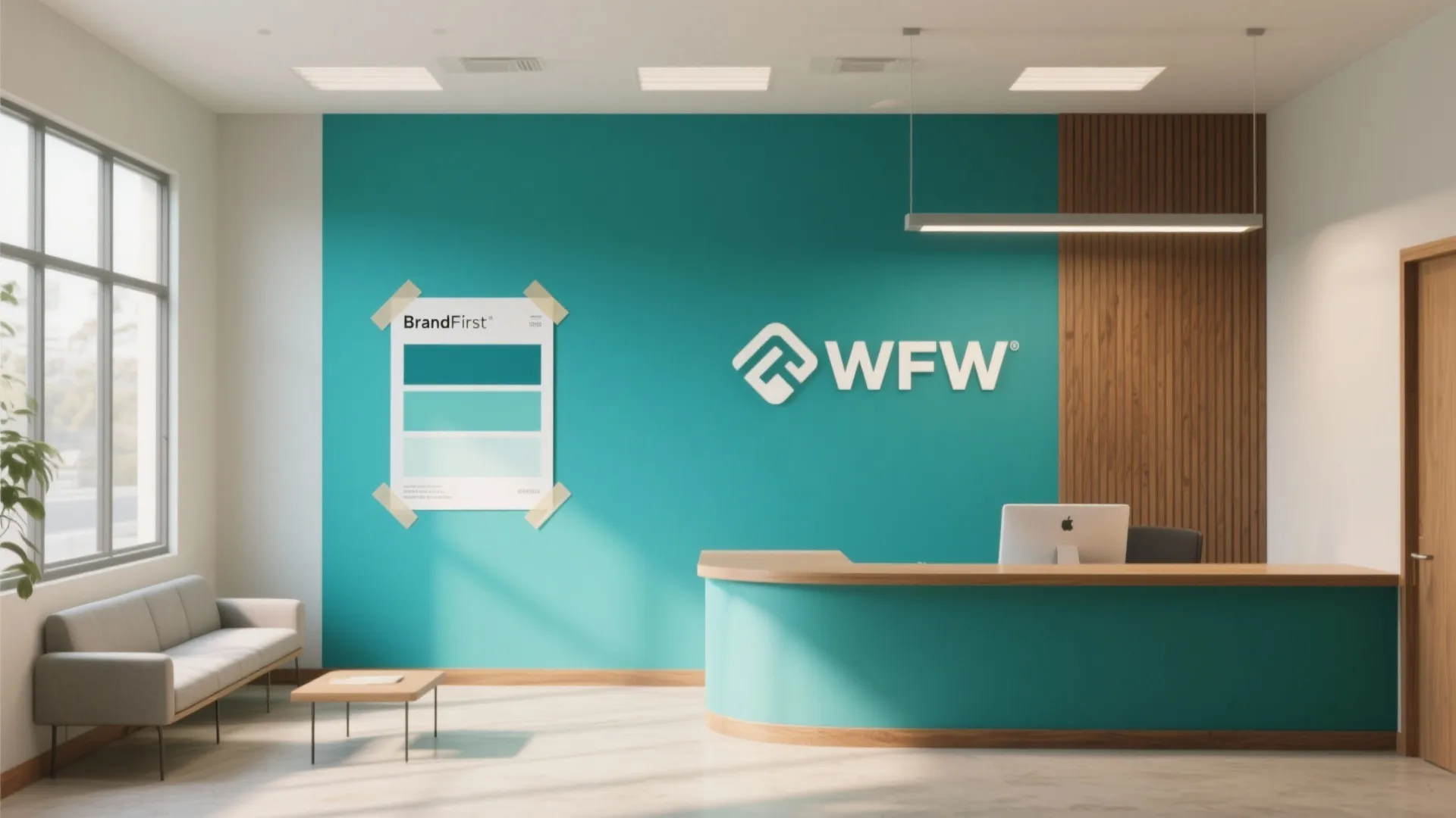 1. Brand-first accent walls