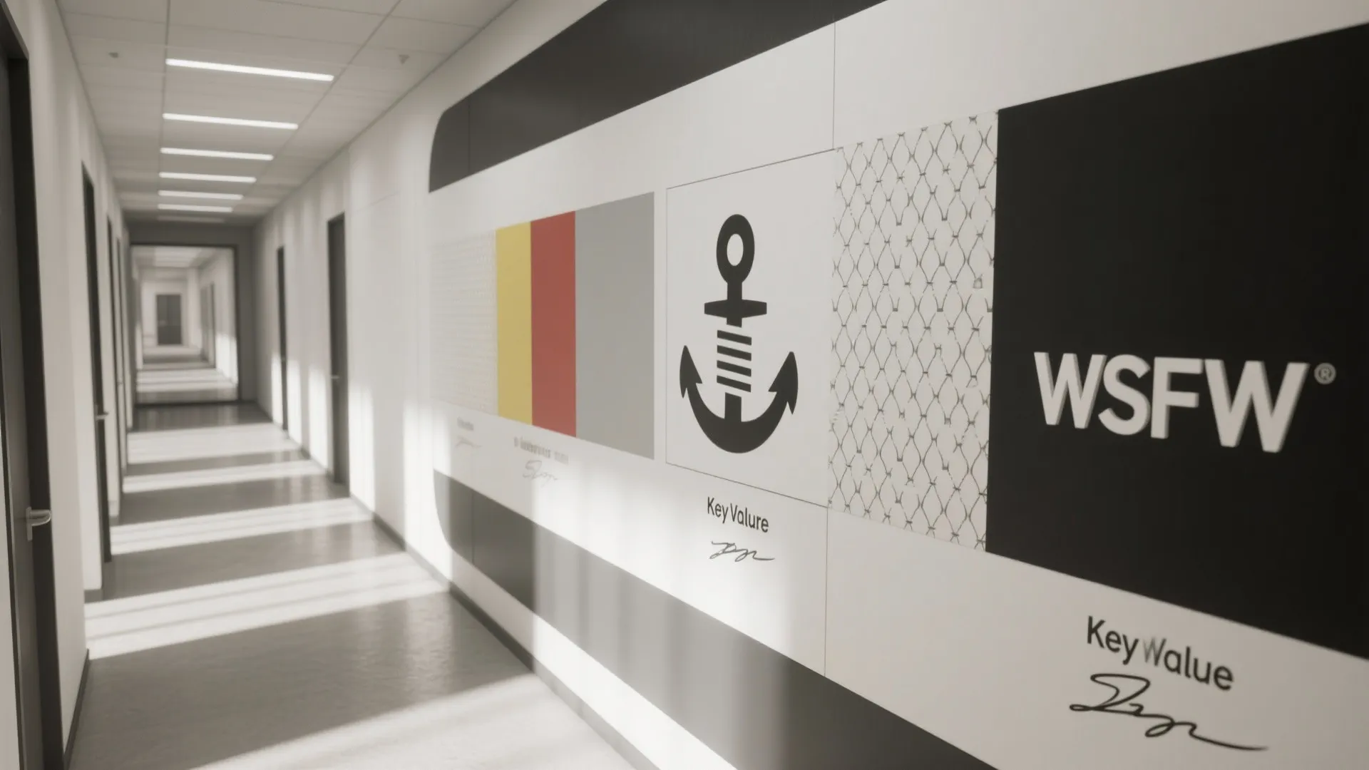 Brand Story Feature Wall with Graphic Prints