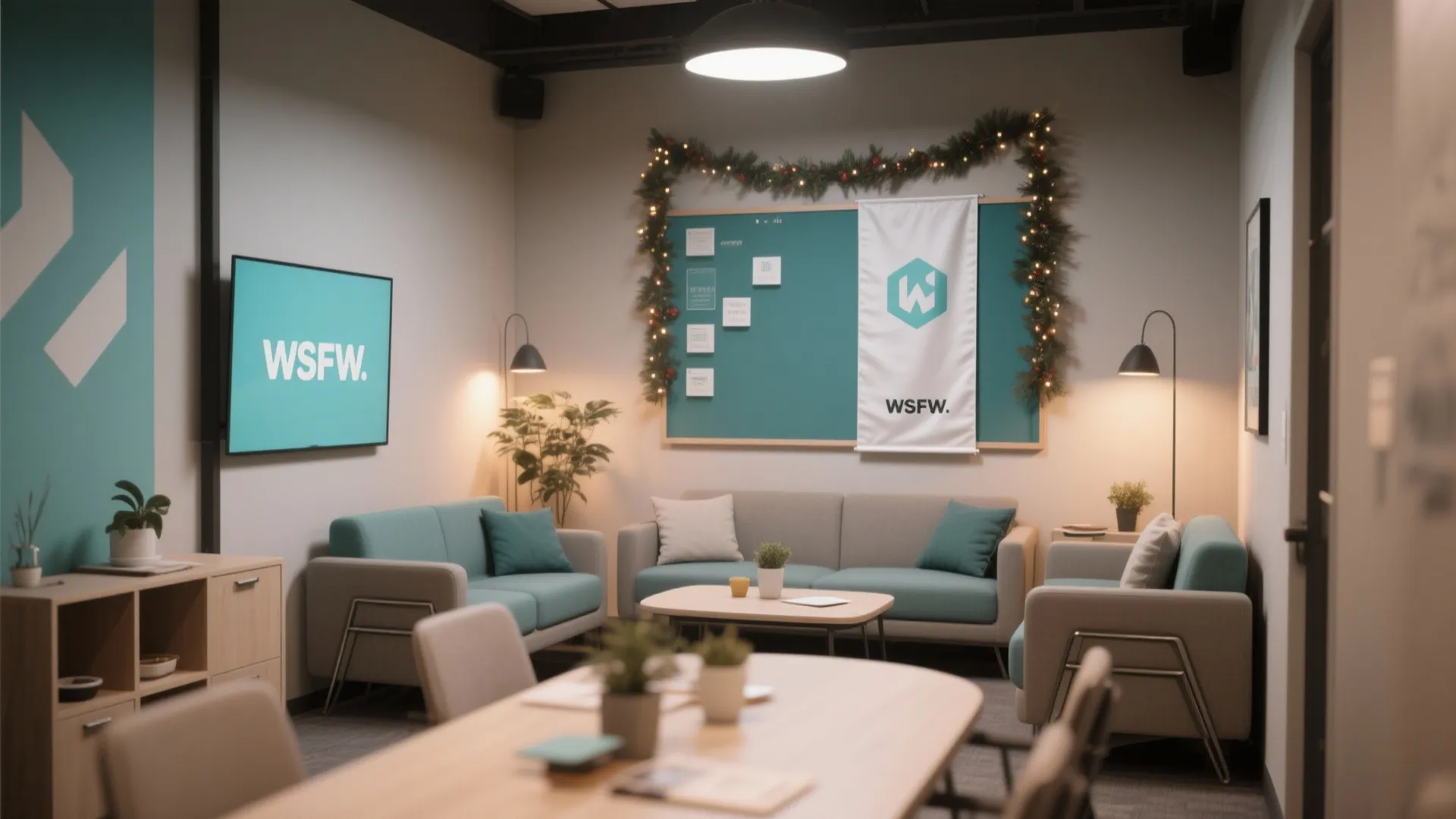 5. Branded Yet Subtle Meeting Area