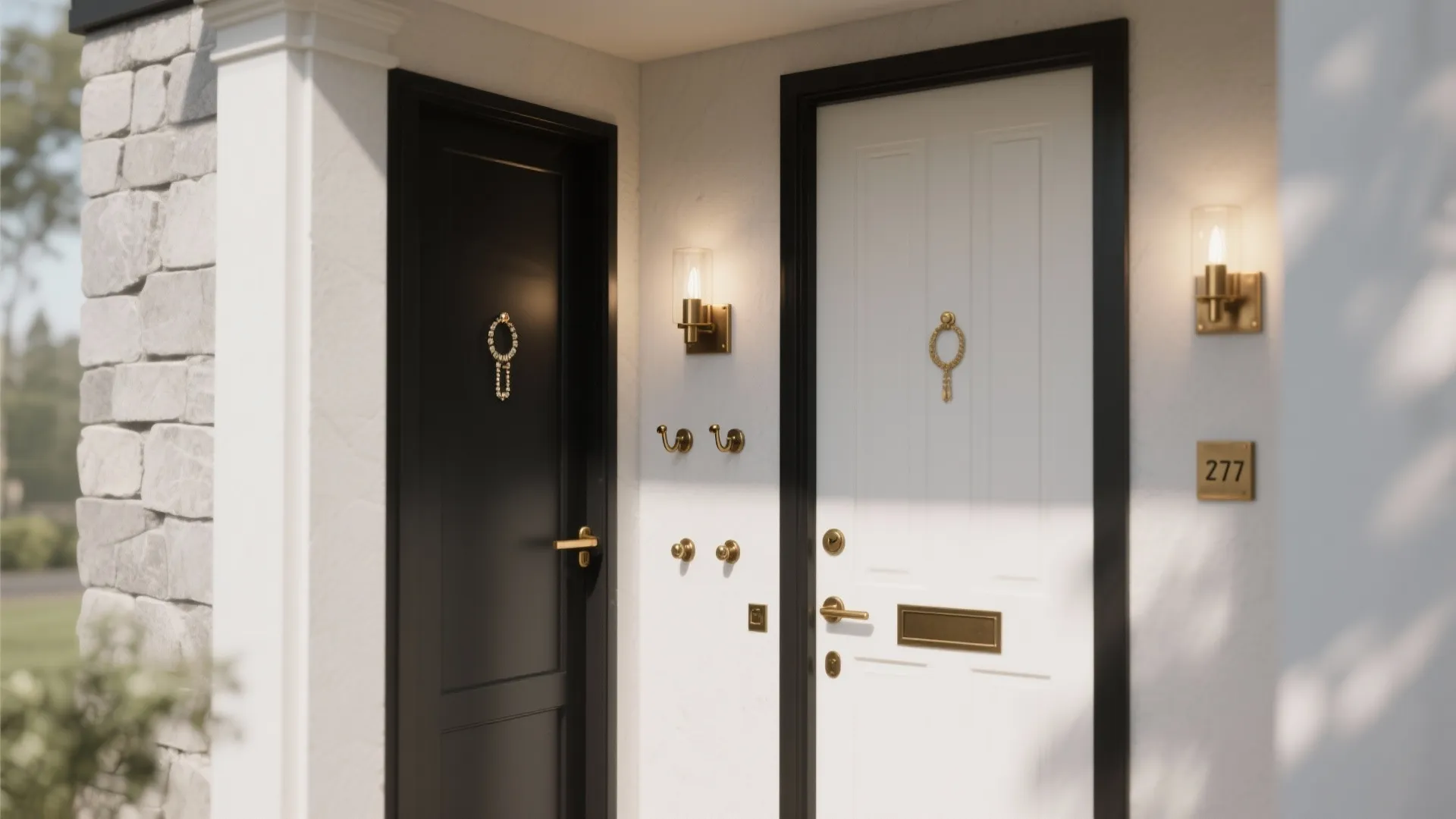 Brass or bronze accents for warmth and depth