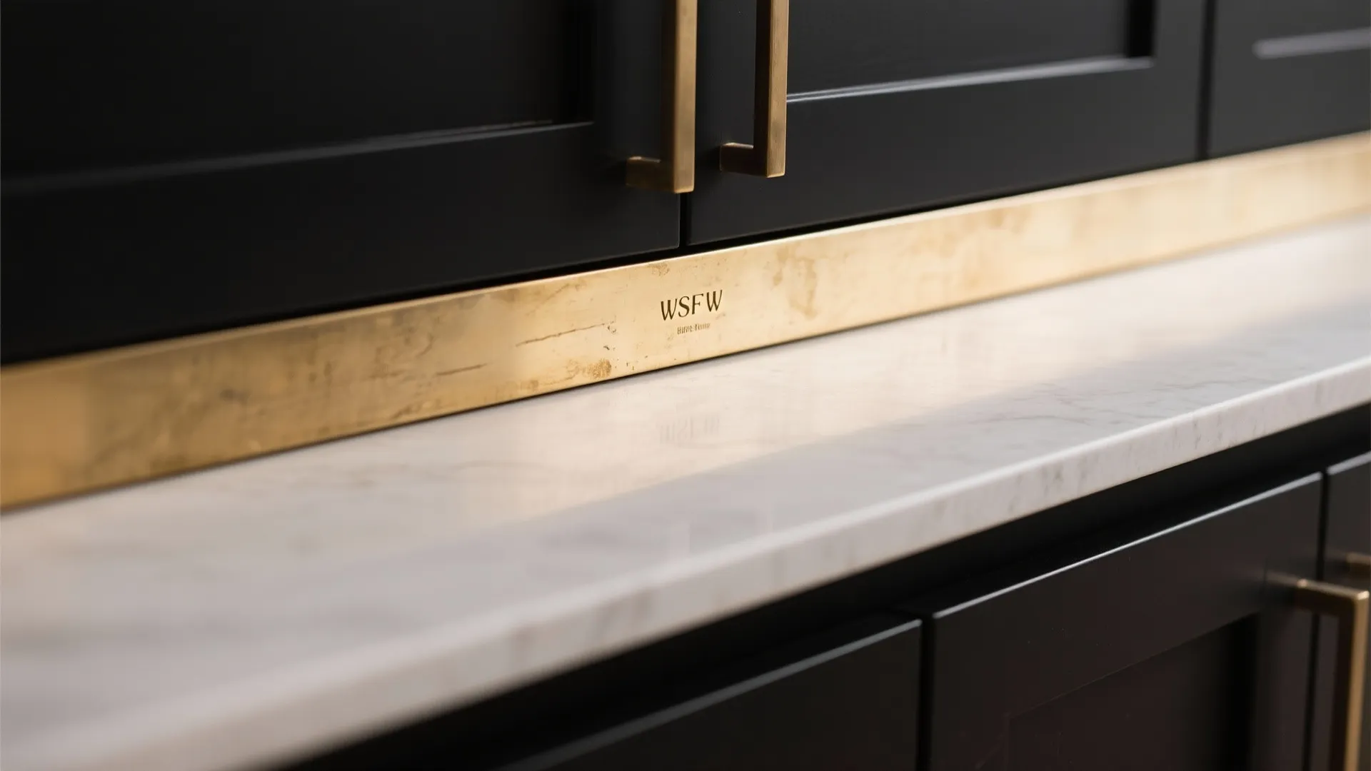 2. Warm Metallic Accent Strip